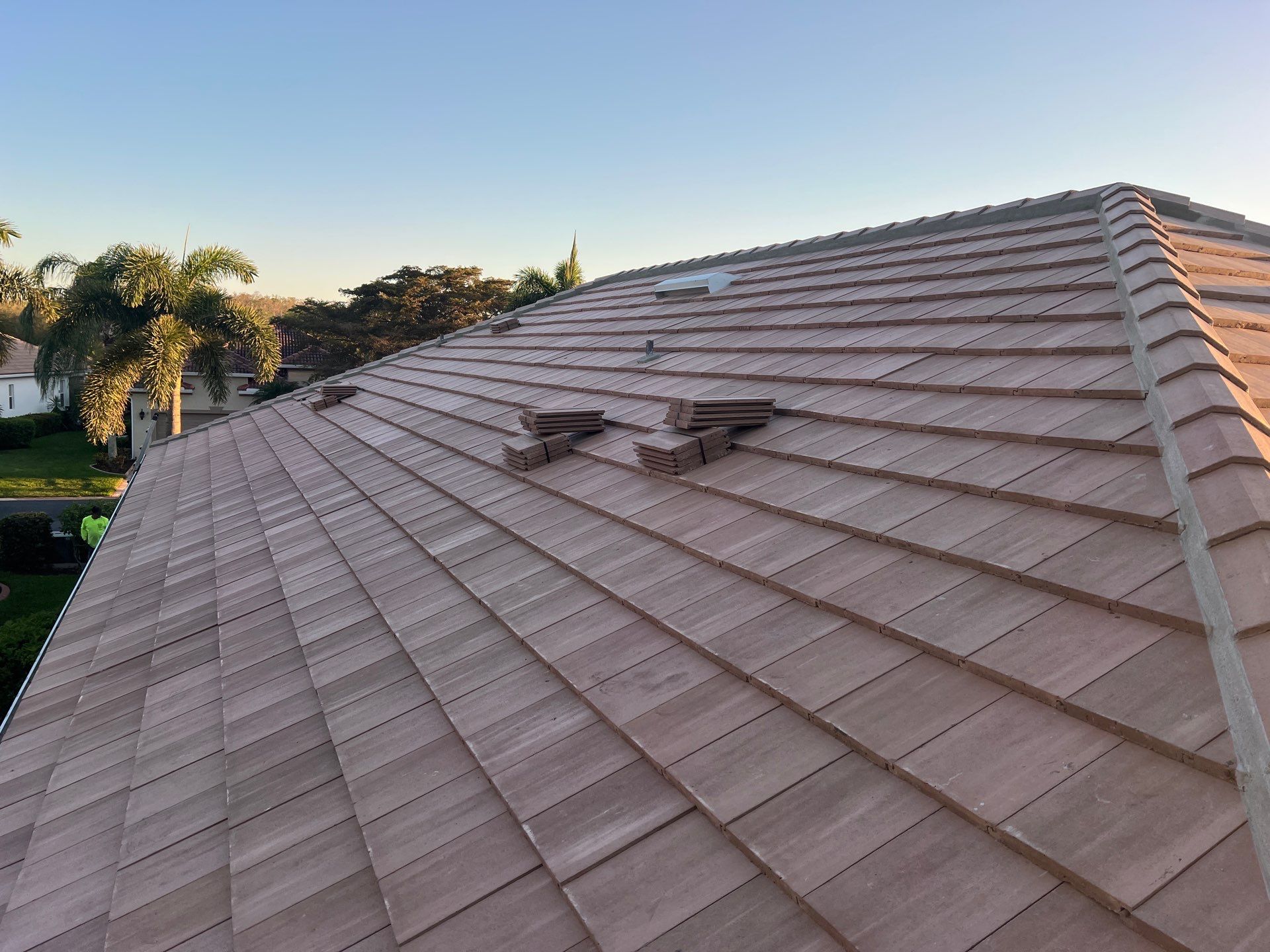 Residential Roofing Installation using Bel Air , Boca Cream by Durabilis Roofing INC