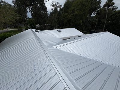Residential Metal Roofing Installation with Ultra Rib Panels in New Smyrna Beach by Pinnacle Roofing Group