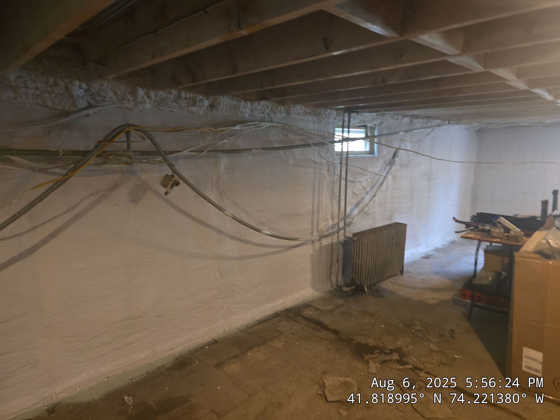 Master bedroom Exterior Walls using open cell spray foam by NYS Foam & Energy