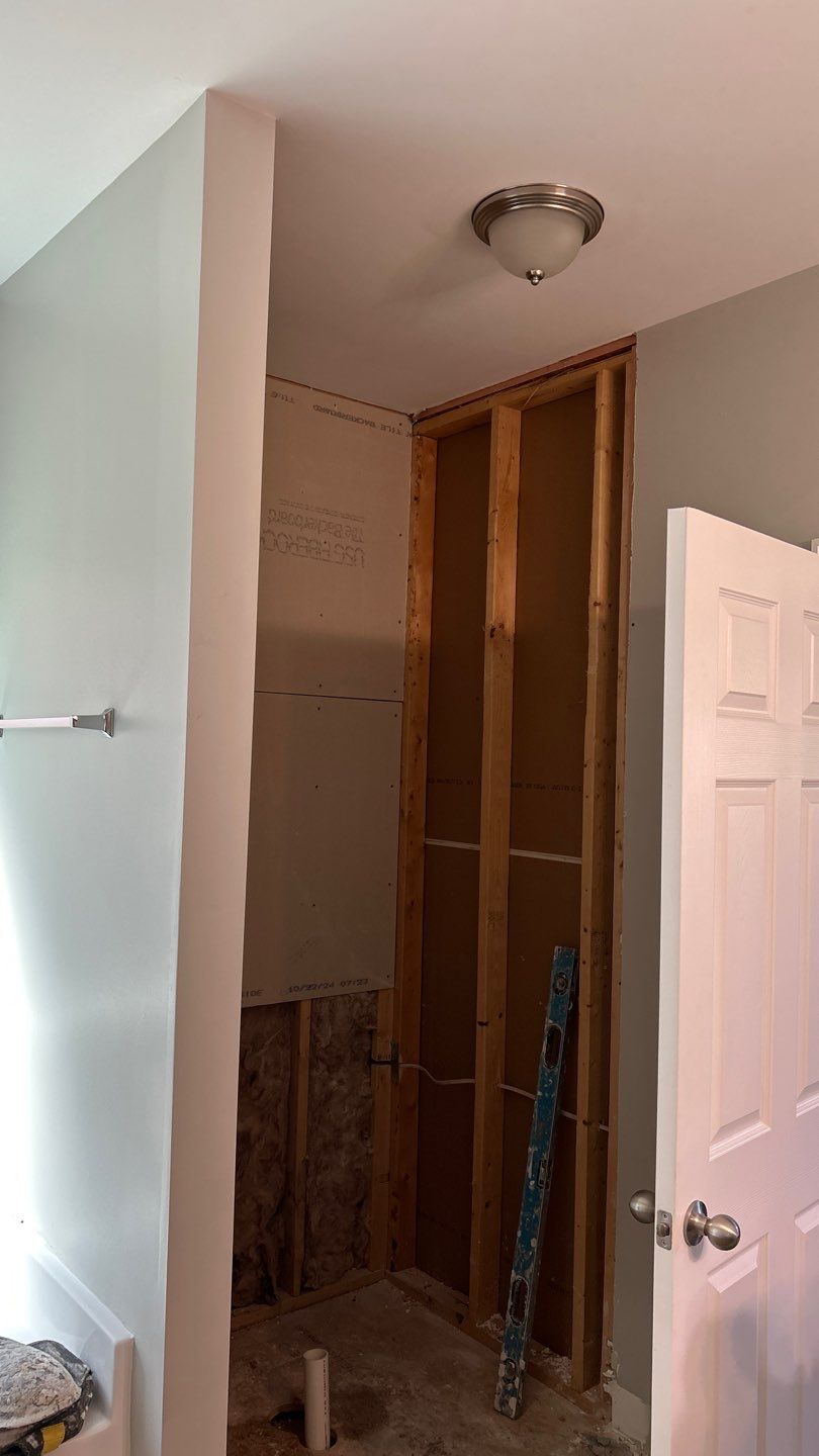 Tile shower remodel and heated floors by Footprints Floors of Nashville