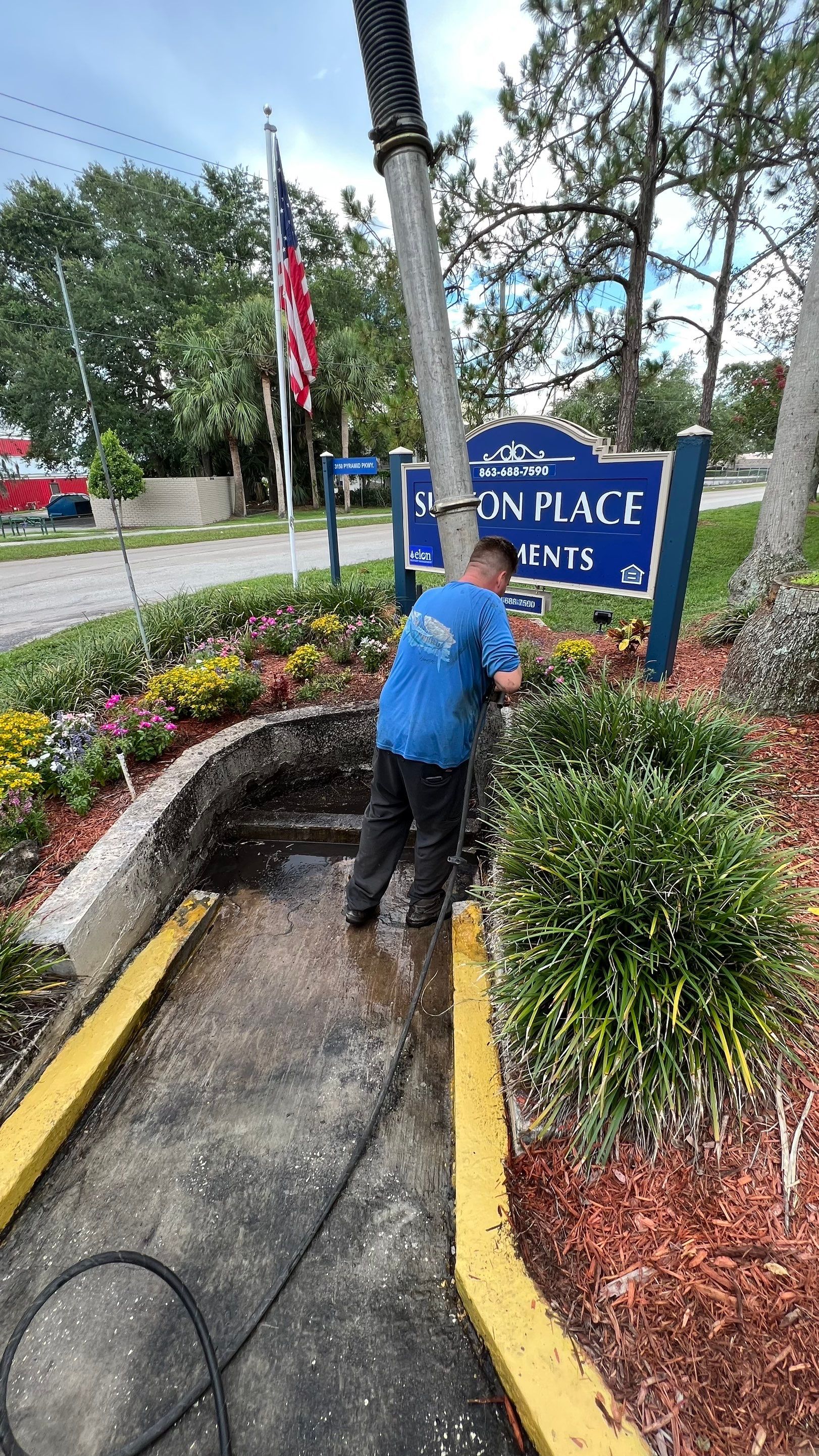 Apartment Complex Storm Water System Cleaning and Maintenance by APS Power & Water