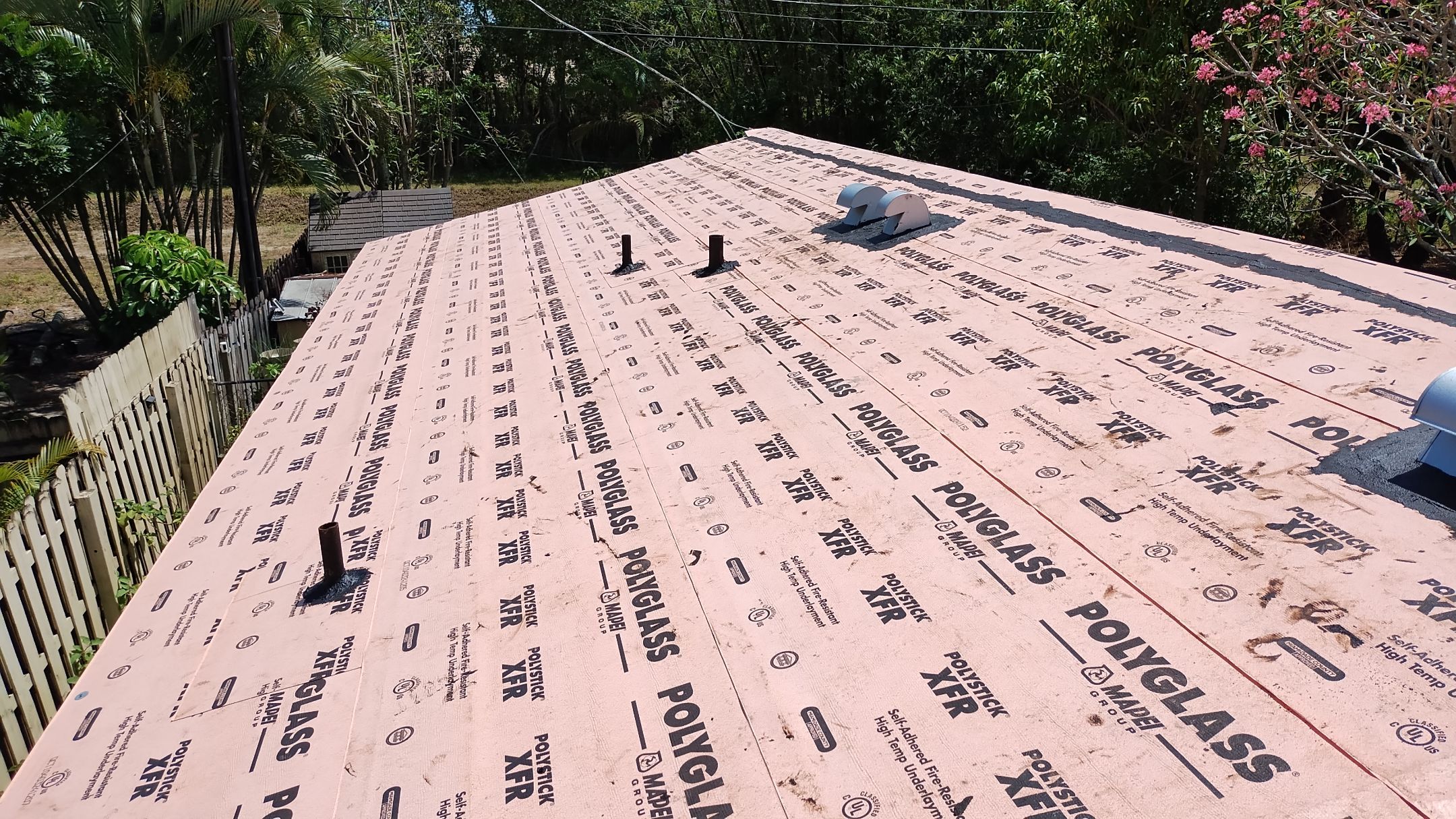Residential Roofing Installation using 1" Nail strip metal roof by BLUES BROTHERS ROOFING