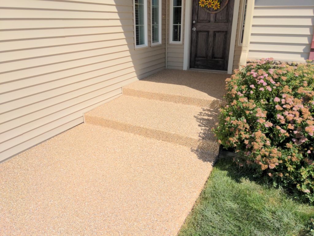 Patio Transformation using Sandstone by Croc Coatings, LLC