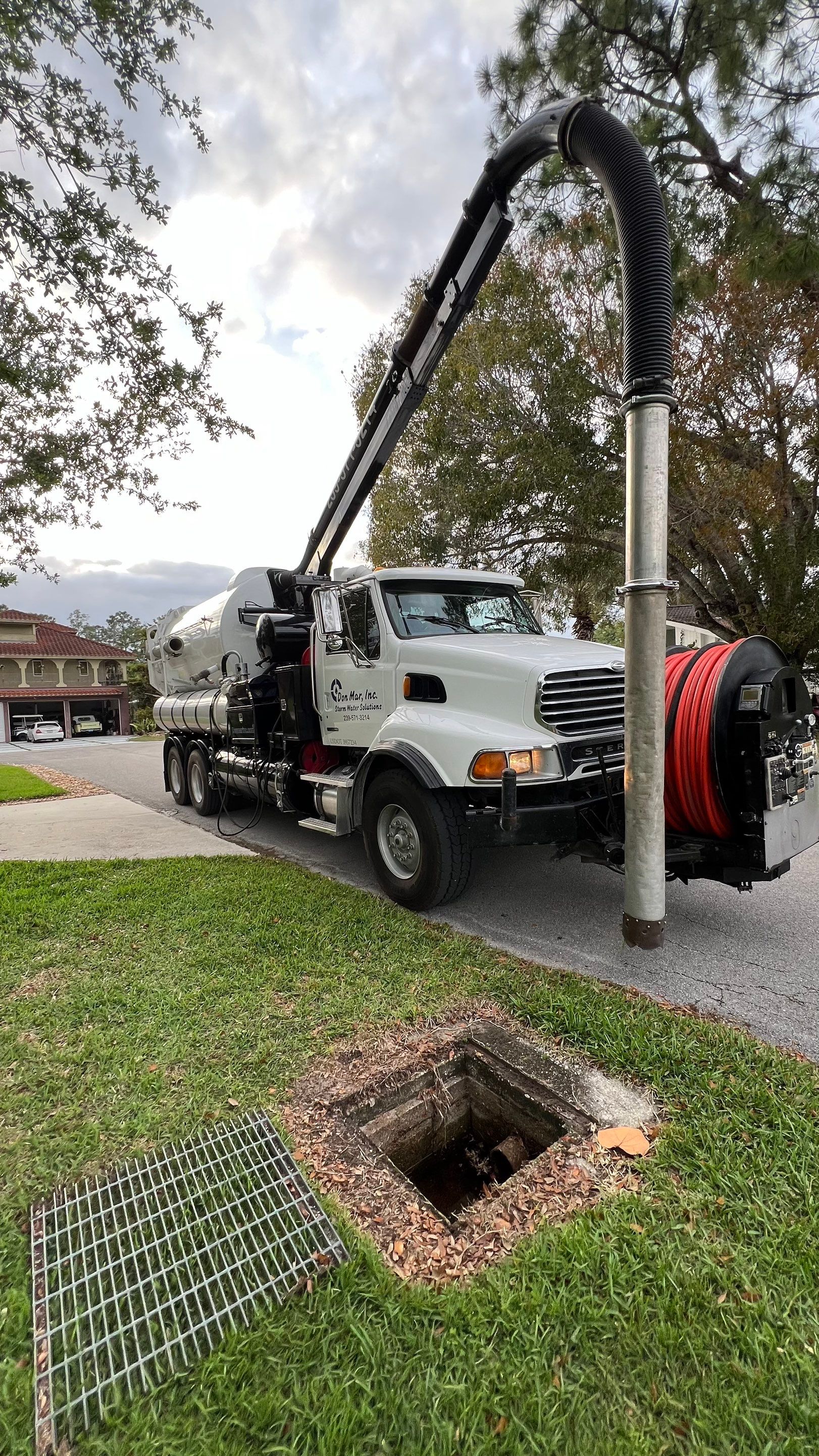 Naples Private Airport Community Catch Basin Cleaning by APS Power & Water