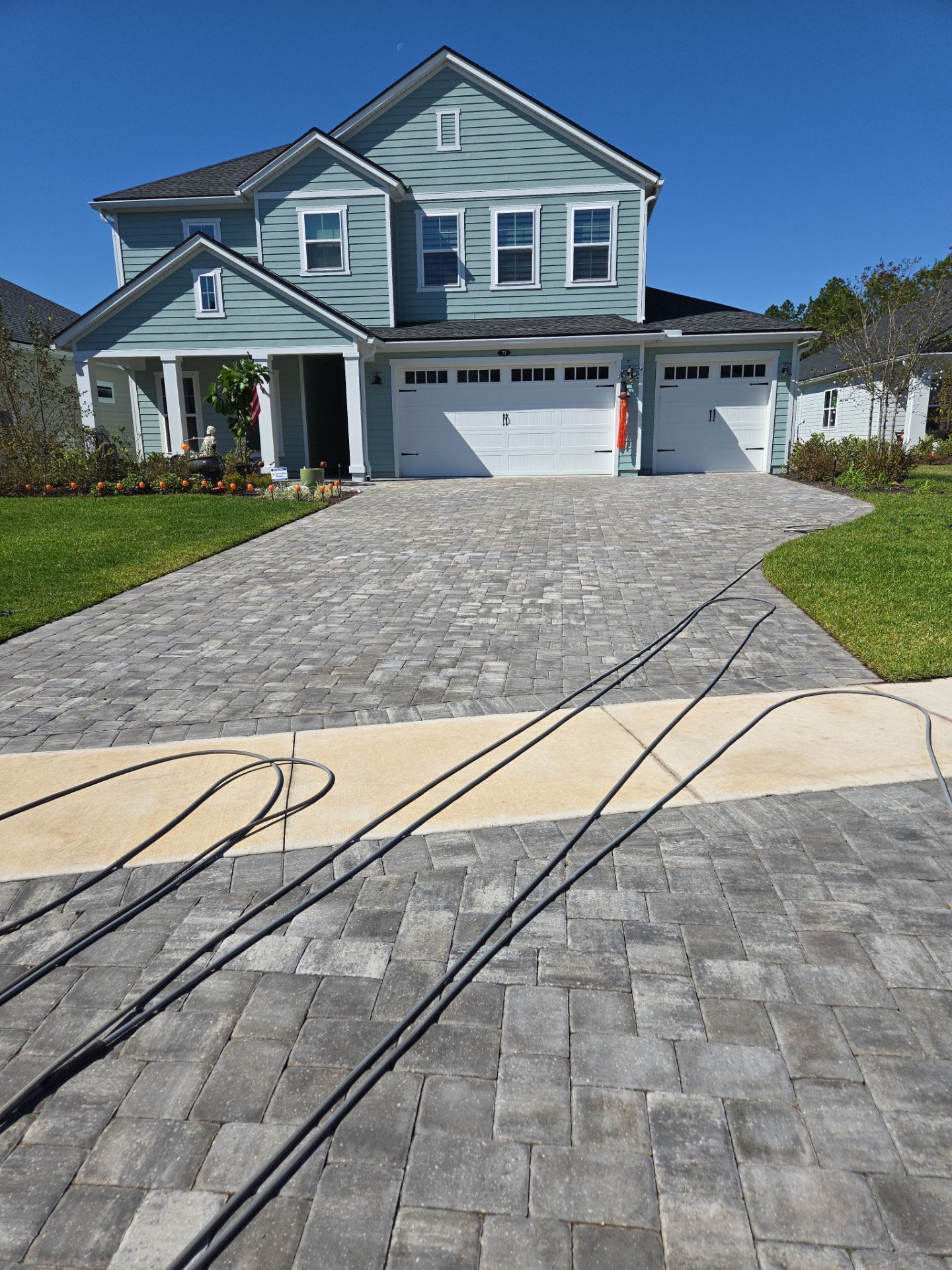 Pavers using Concrete Sealant, TopSeal, and PolySand by DuraSeal