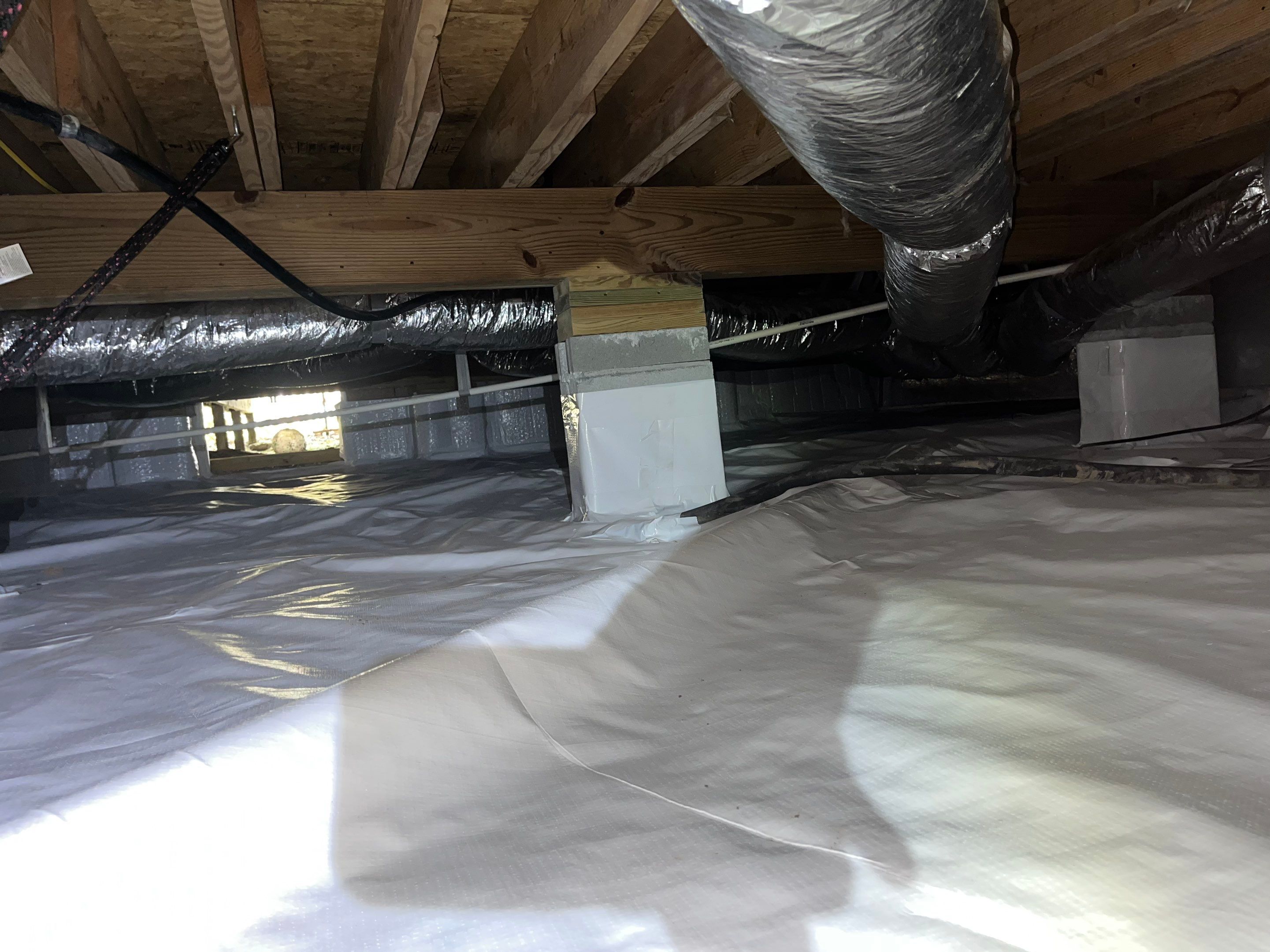 Impact Choice Encapsulation with French Drain and Crawlspace Doors by Impact Crawlspace