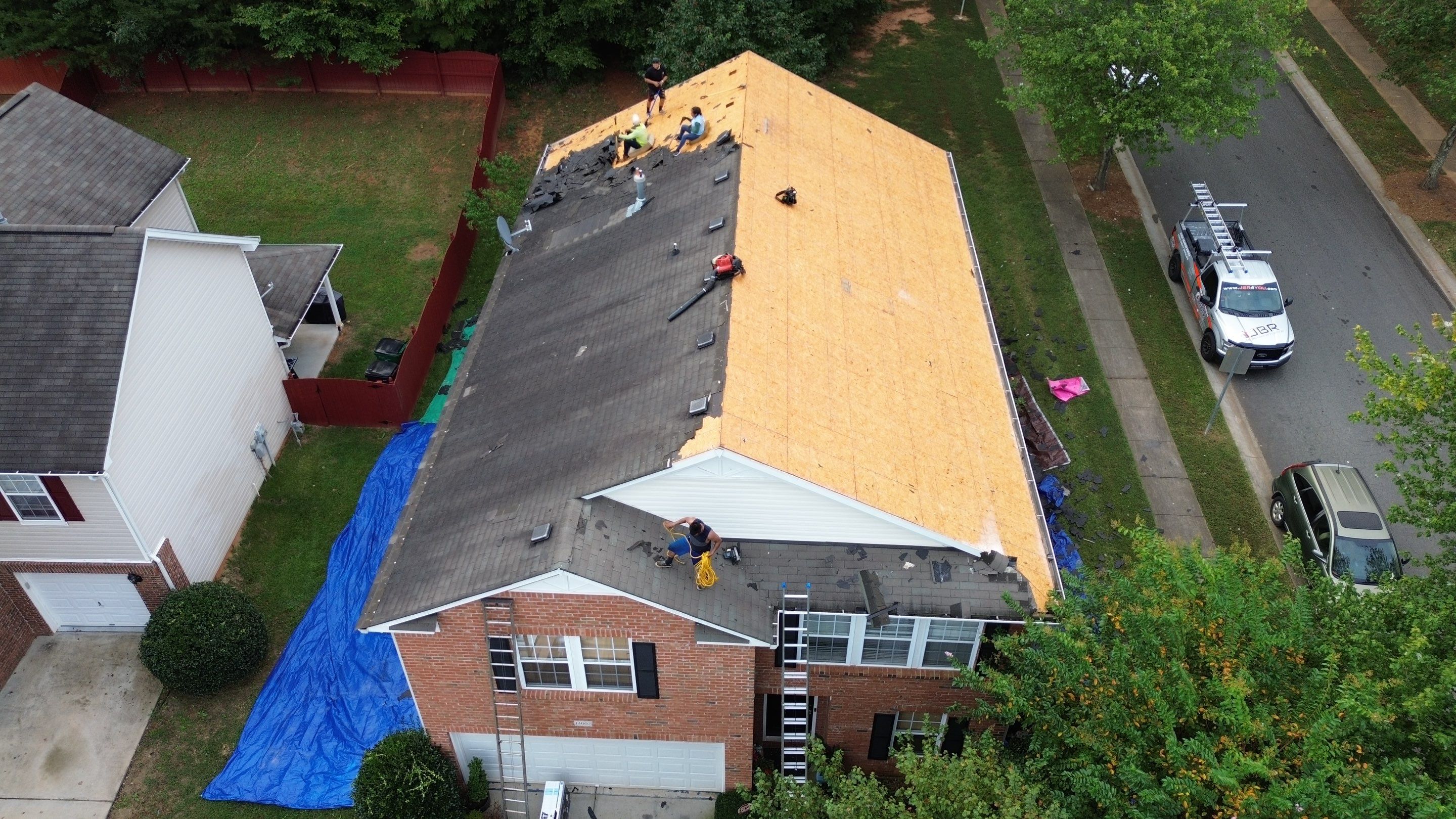 Roof and gutters replacement by hail and wind damage by Just Brilliant Restoration JBR