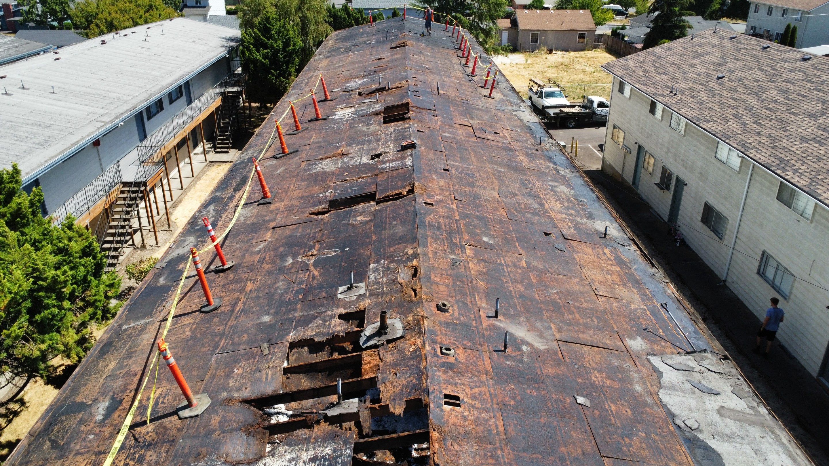 Commercial Flat Roof Installation using GAF 60Mil TPO  by Orezona Building & Roofing Company, Inc.