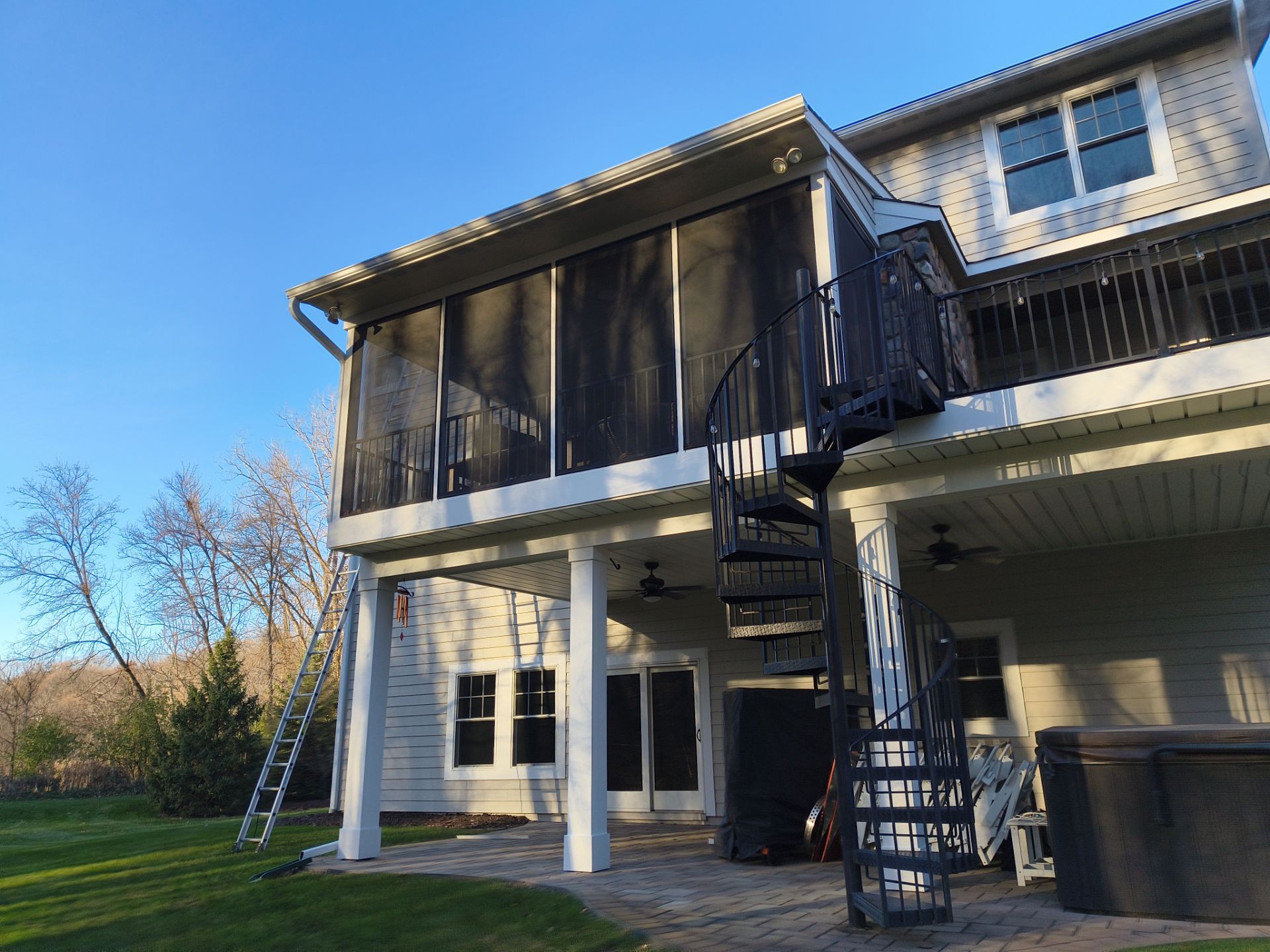 5-Inch White Gutters with Leaf Sentry Gutter Protection – Wayzata, MN by Next Level Seamless Gutters / Exteriors Inc.