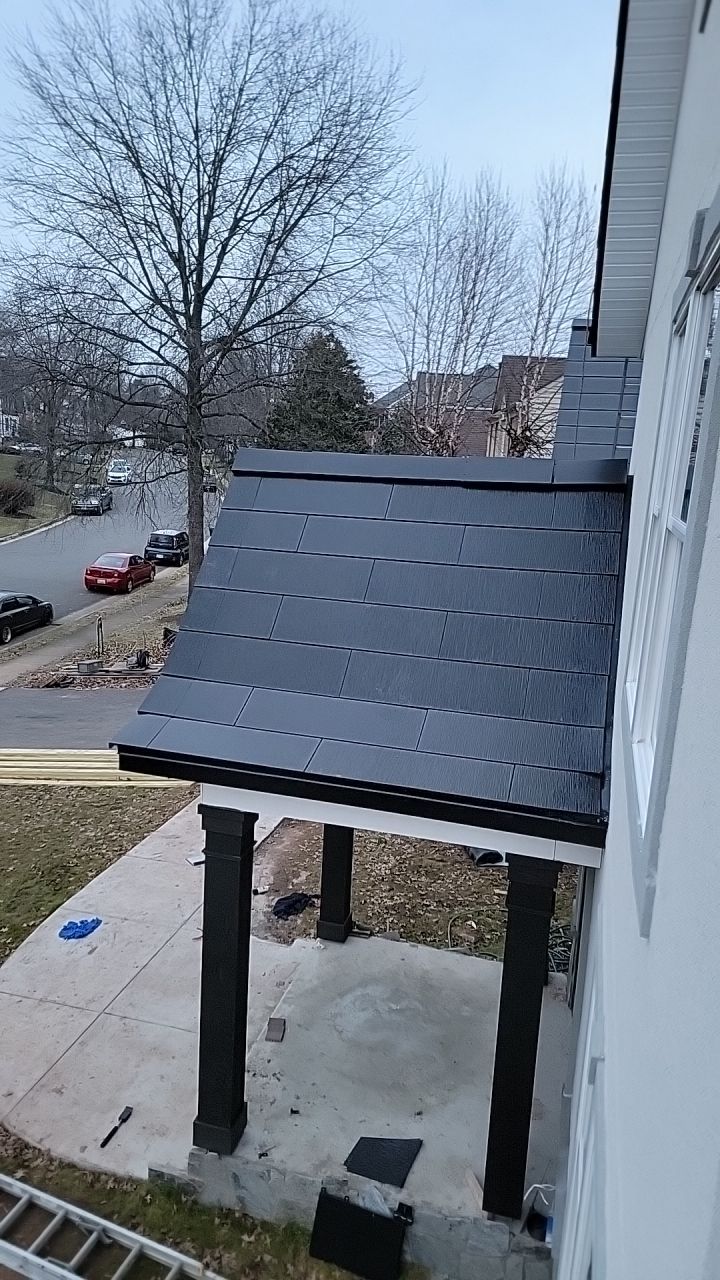 Tesla Solar Roof on New Construction by American Home Contractors