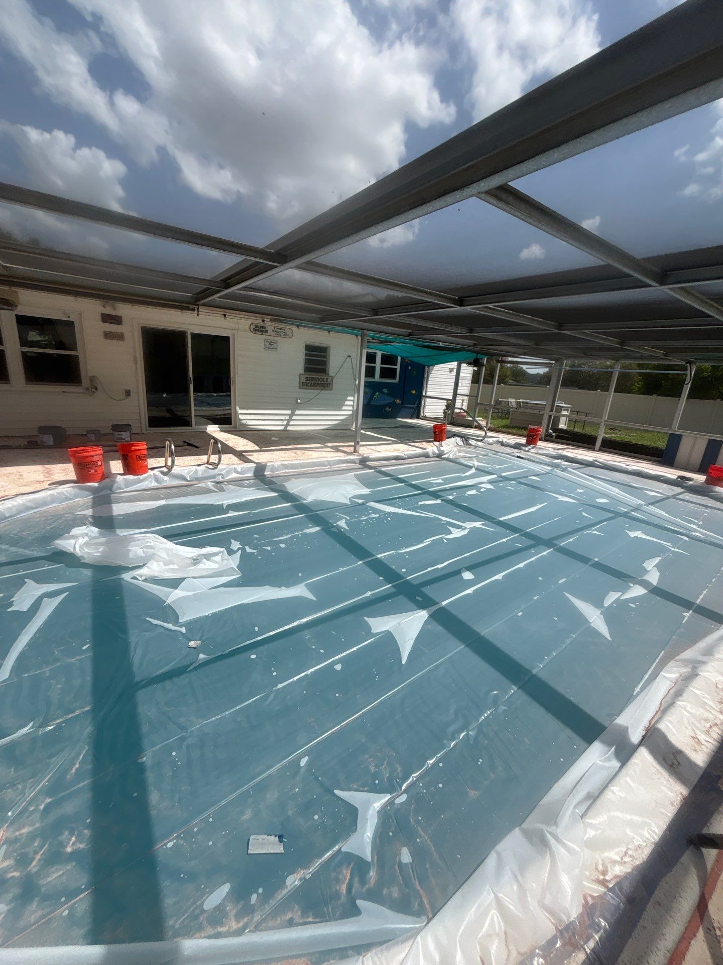 Lake Wales Pool Deck Concrete Coating with Orbit Flake by Performance Floors & Coating