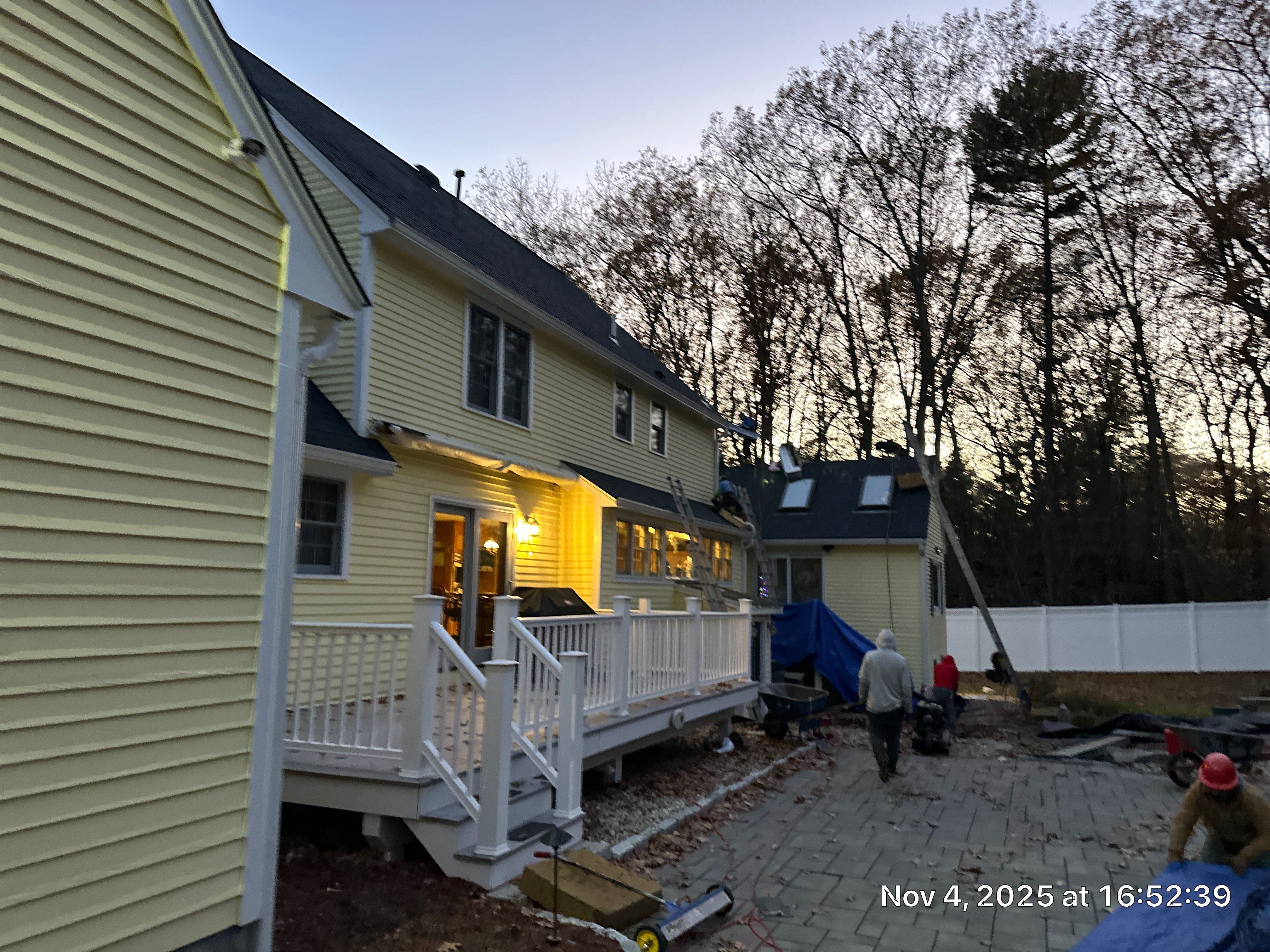 Chelmsford Premium Roof: Onyx Black Shingles with Standing Seam Metal Porch by Mighty Dog Roofing of Greater Middlesex County