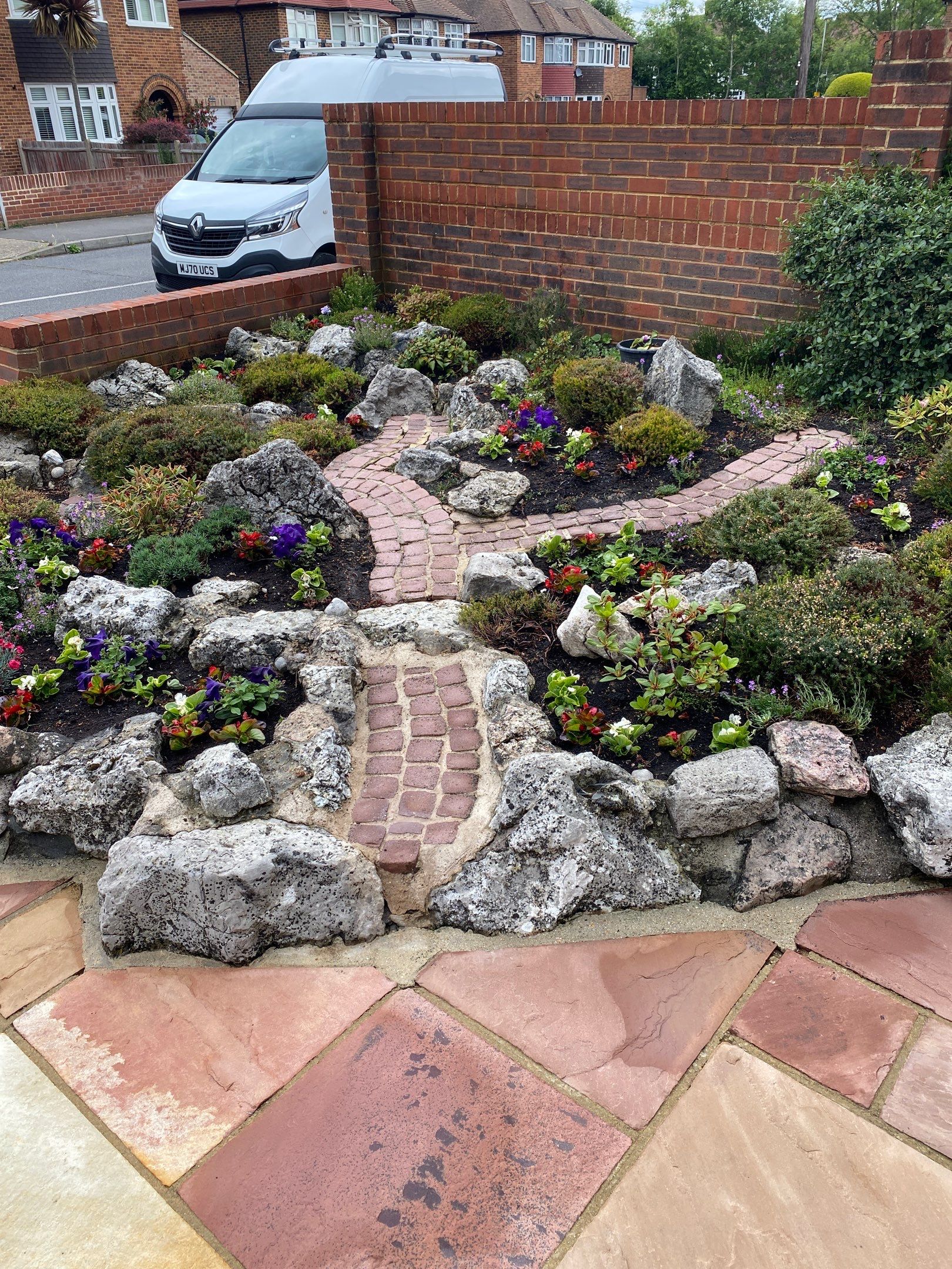 Driveway and Rockery clean using honda 21 ltr/min by Ges Exterior Cleaning ltd