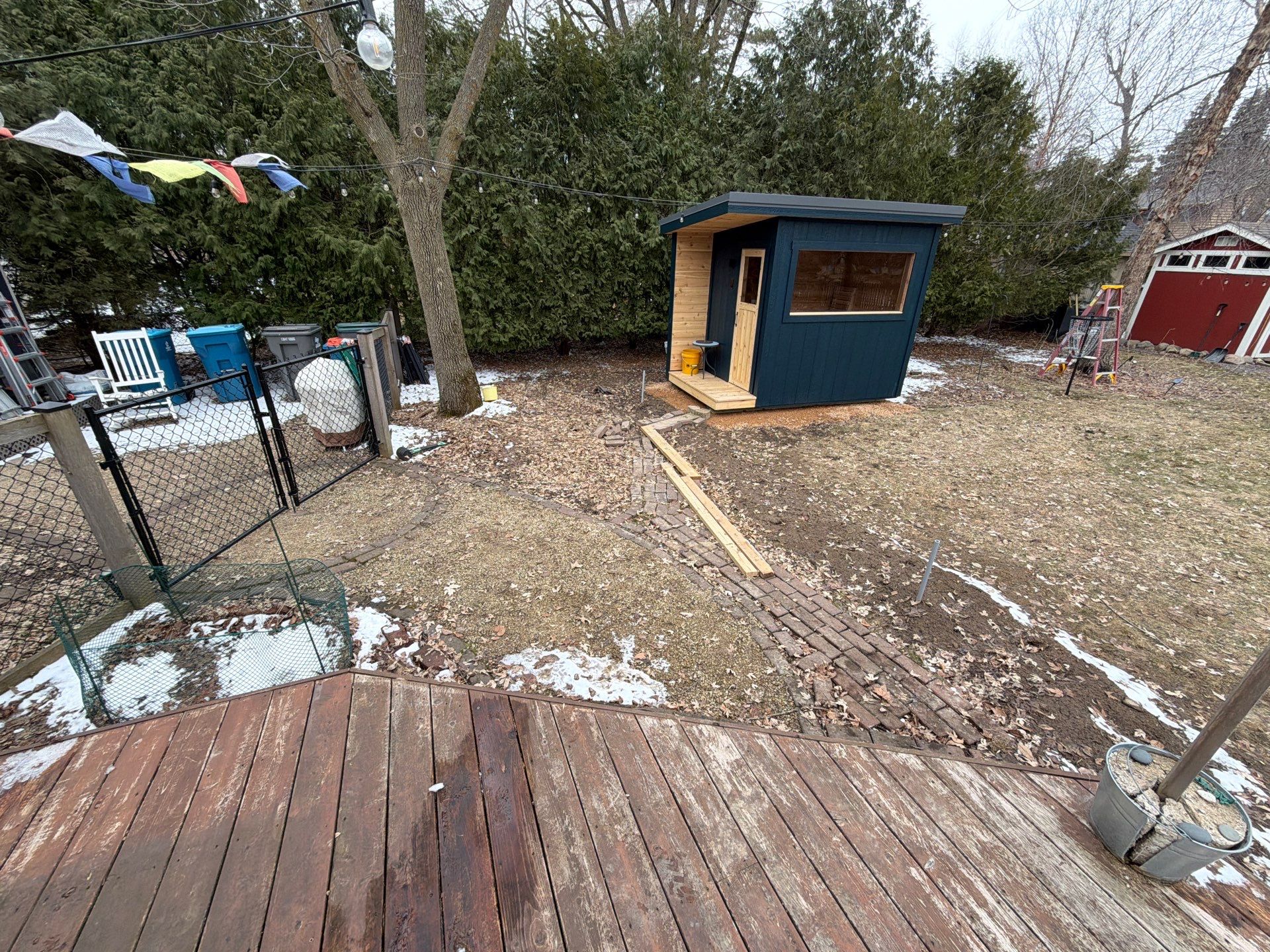 Backyard Sauna Retreat by Sota landscaping