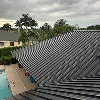 24ga 1.5" Mechanical Seam Dark Bronze  by Total Roofing System The Metal Roof Experts