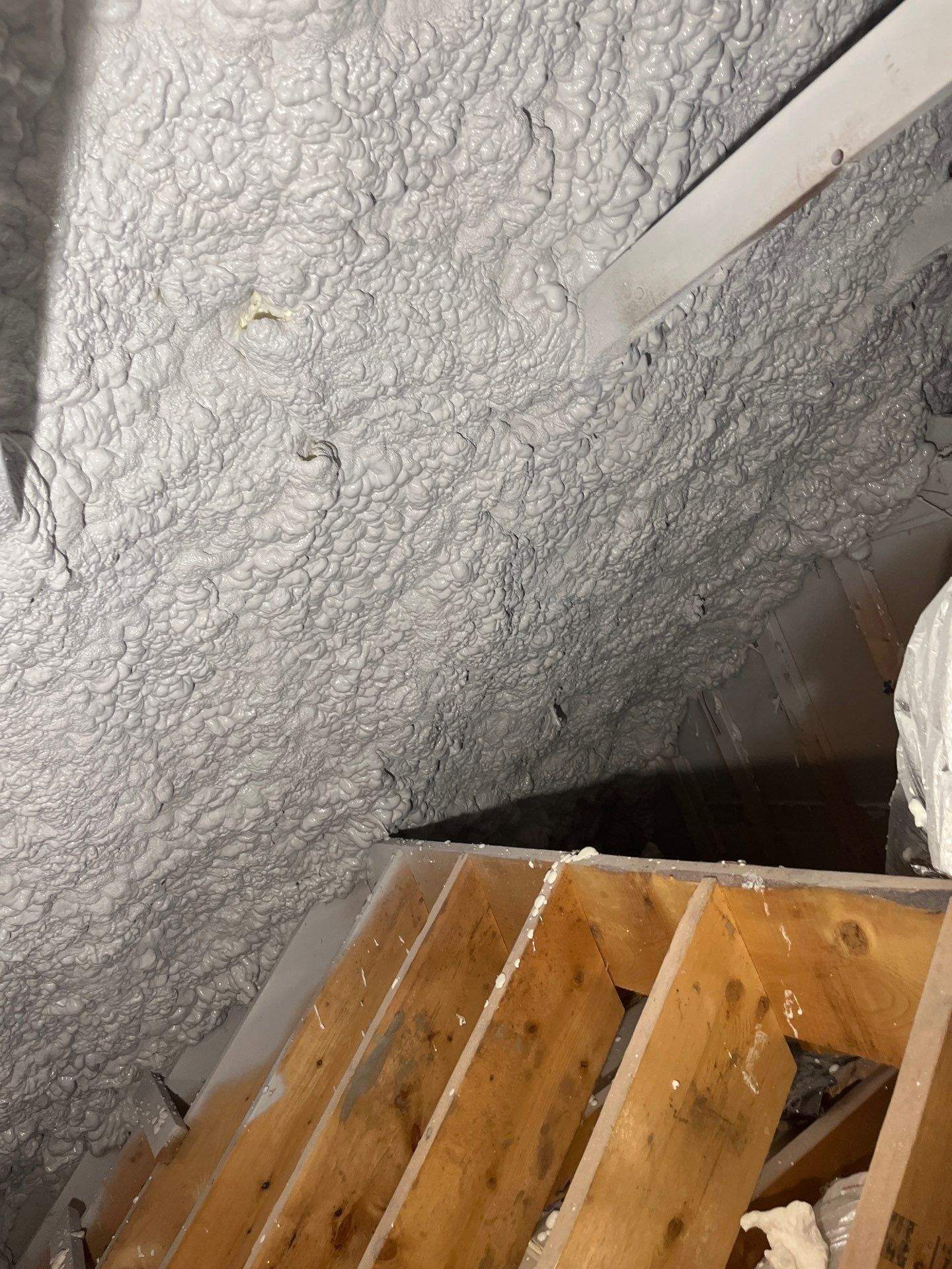 Attic Insulation using open cell spray foam by NYS Foam & Energy