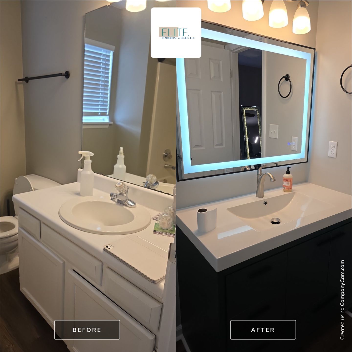 Modern Vanity Refresh in Holly Springs – Small Update, Big Impact by Elite Remodeling and Design LLC