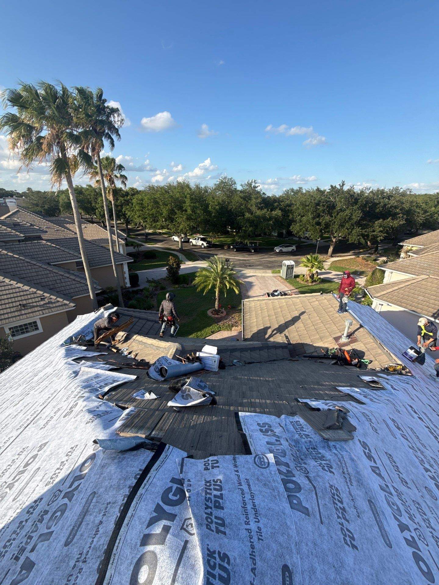 Winter Park Concrete Tile Roof Replacement and Chimney Flashing Installation by Fortified Roofing Solutions Corp.