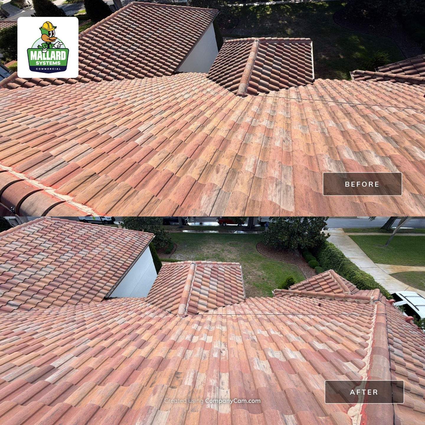 Barrel Tile Roof Cleaning in Windermere by Mallard Systems