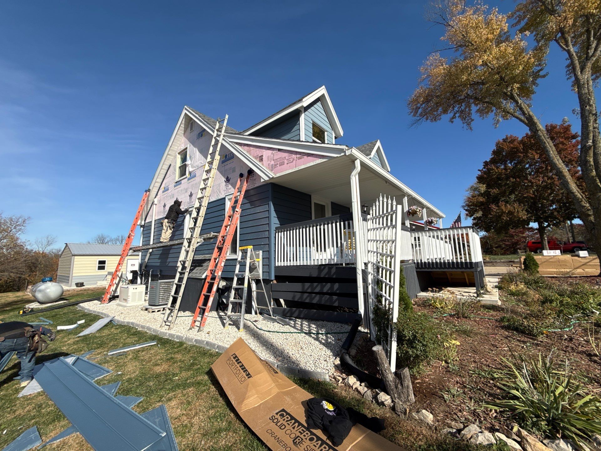 Out with the Old , in with the Blue  by EEC  Windows, Siding & Roofing 