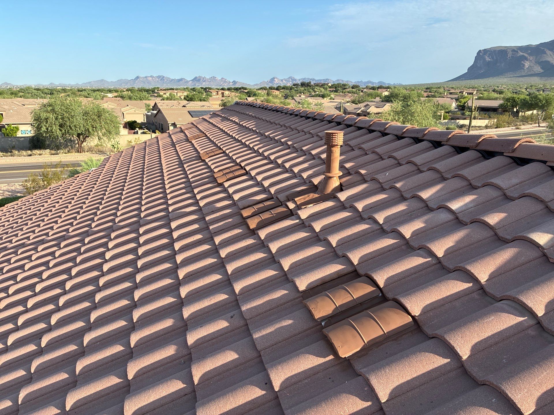 Residential Roof Install using Concrete Tiles in Gold Canyon by Weather-Tite Roofing