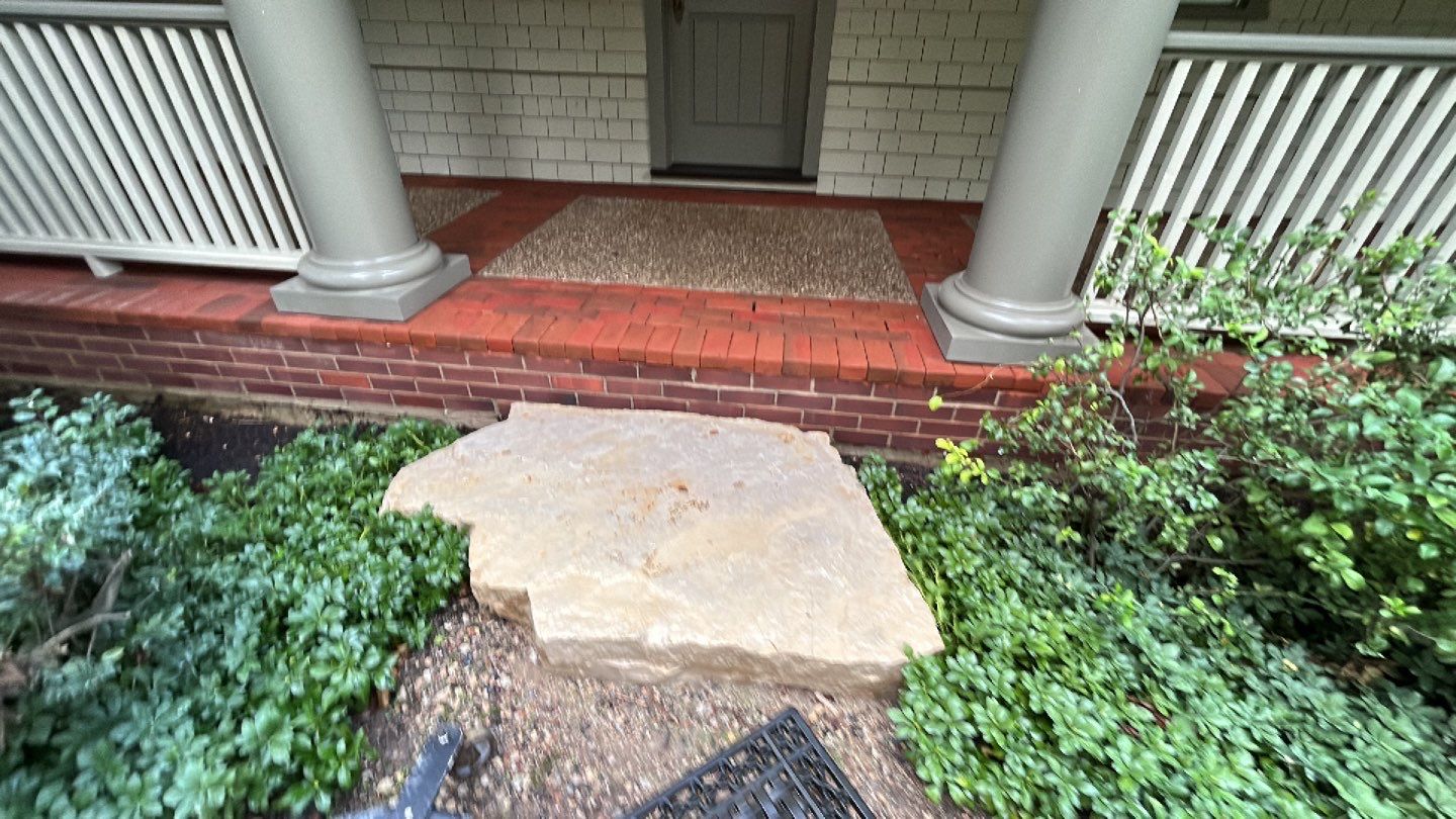 natural stone using Algaecide, soft wash soap by Northern Power Washing LLC.