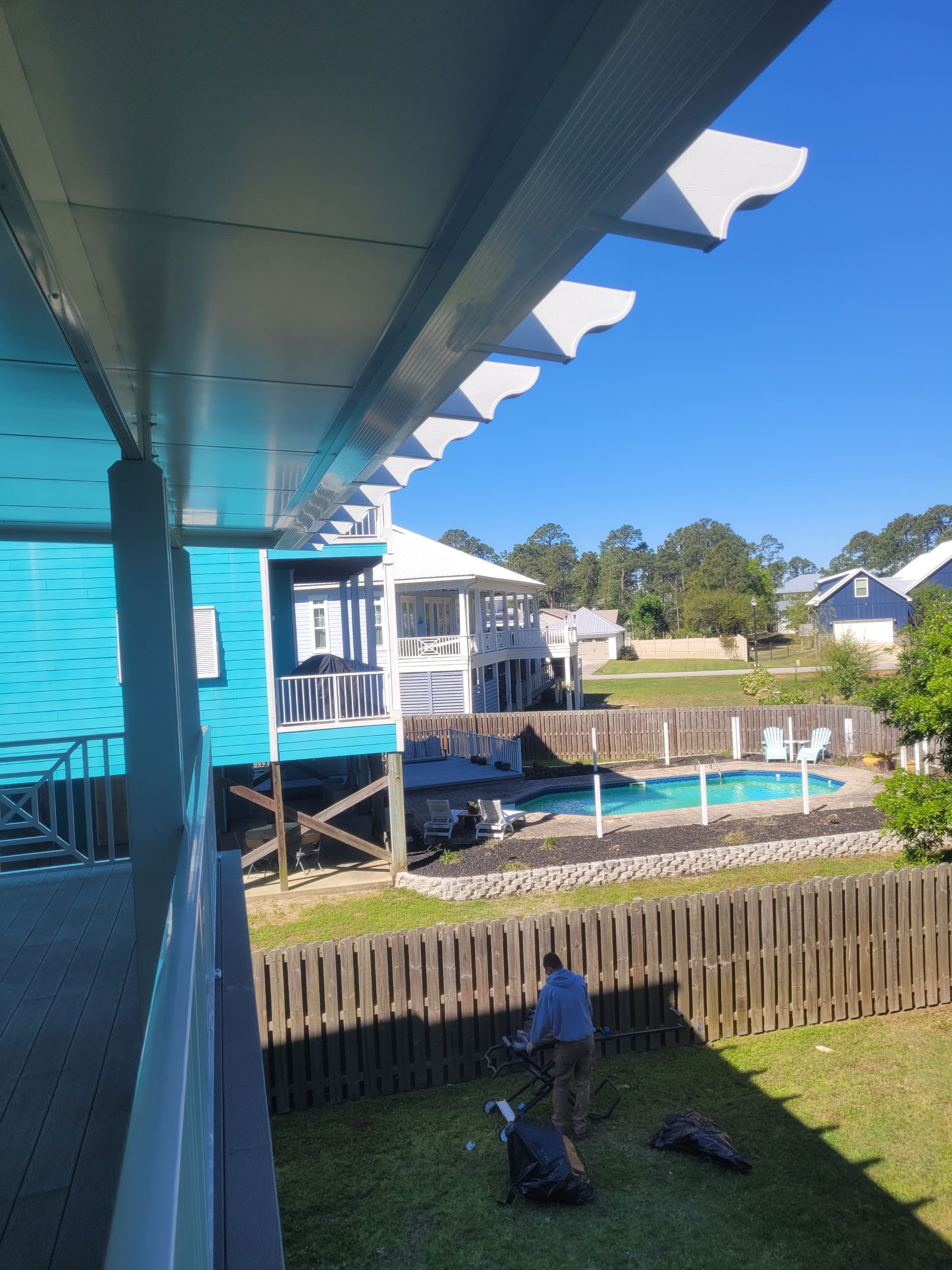 Elevated Patio Cover w/Pergola Trim by Titan Sunrooms