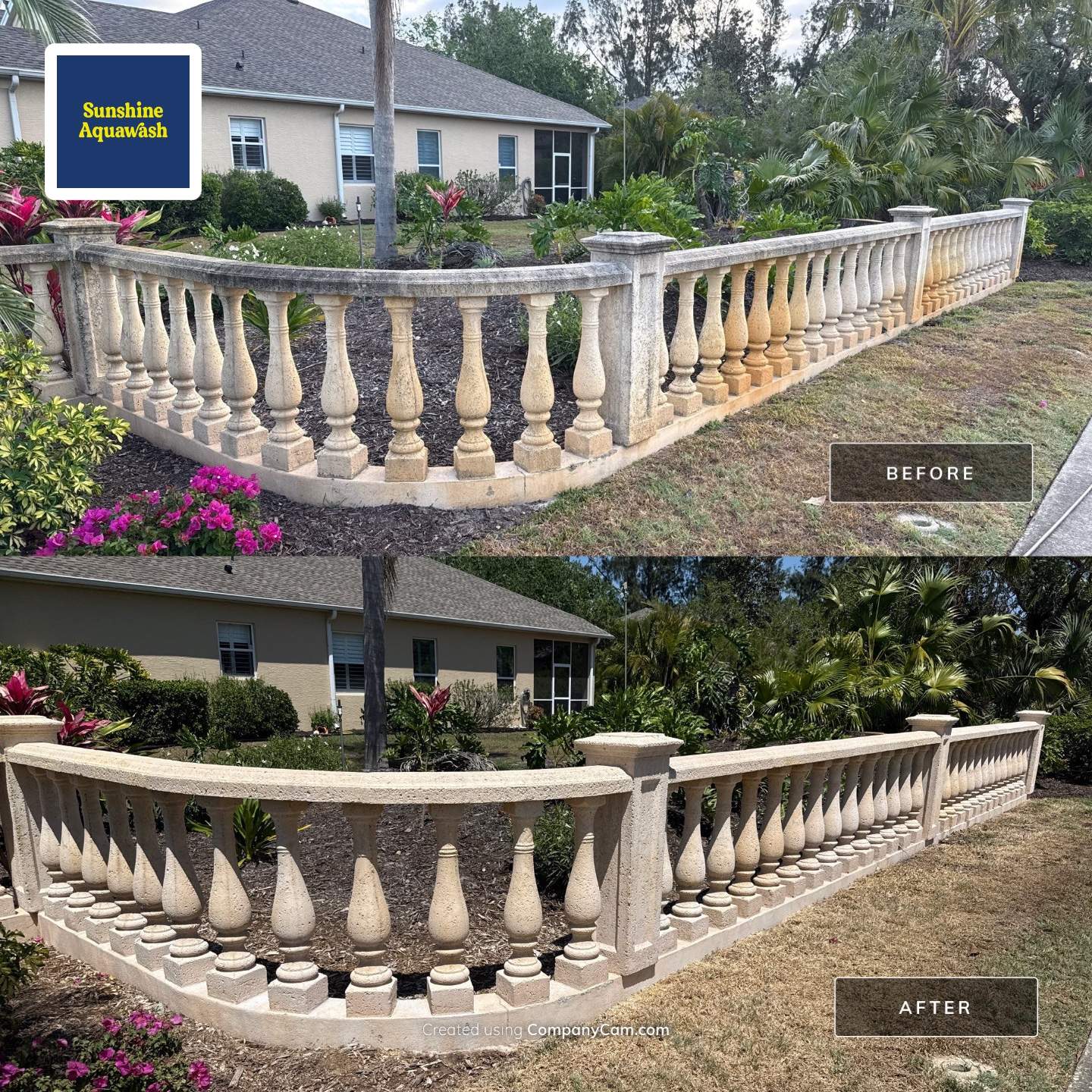 Decorative Wall & Entrance Sign Cleaning | Timberly Community | Parrish, FL by Sunshine AquaWash