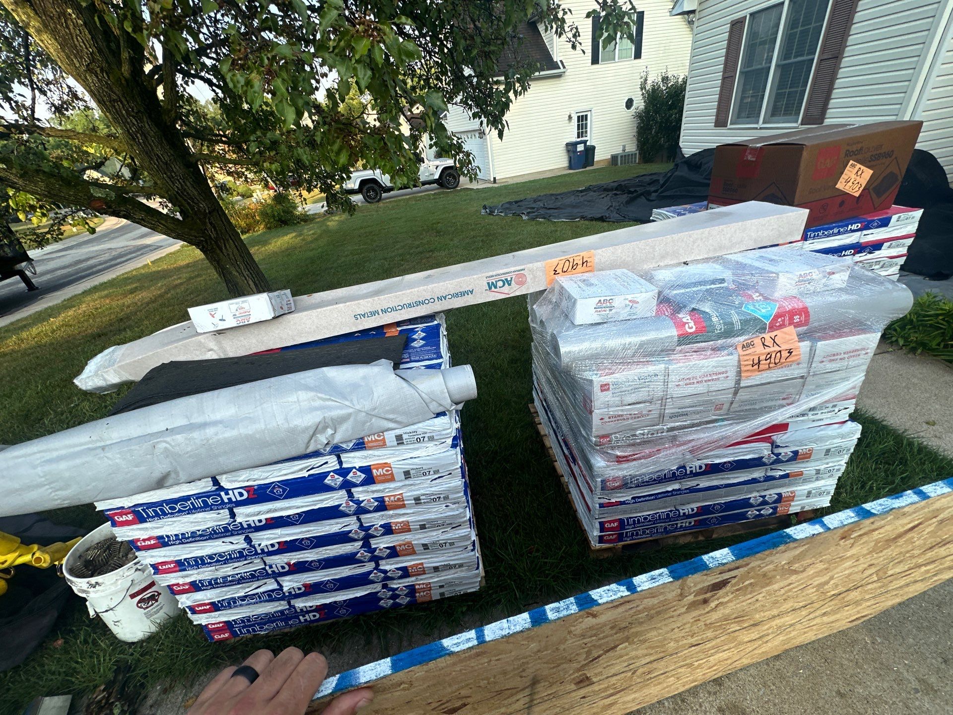 Residential Roofing Installation using Timberline HDZ Shingles - Hickory by RoofX 