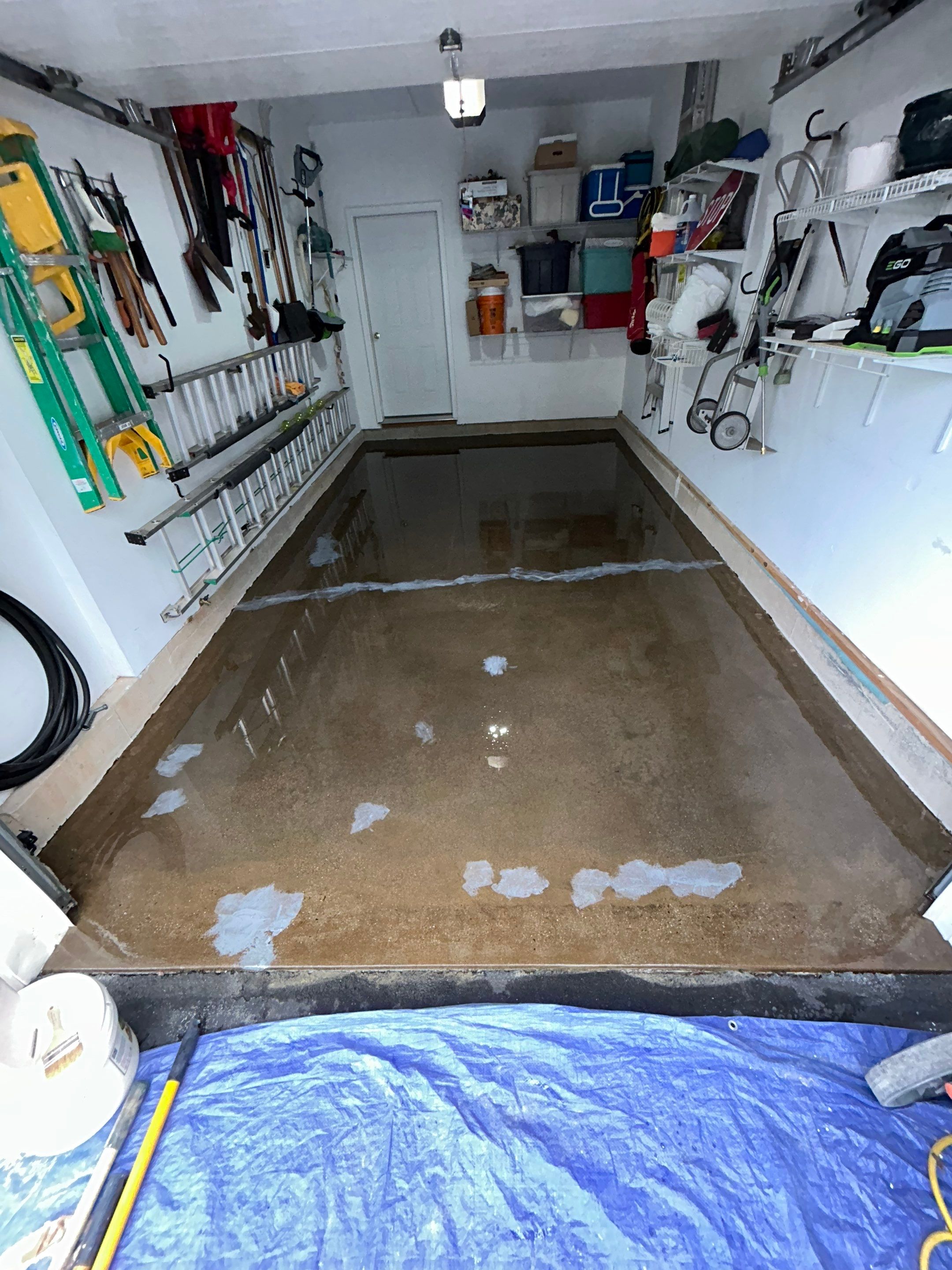 Concrete Floor Coating Using Tidal Wave Color by DiGiorgi Roofing and Siding Inc