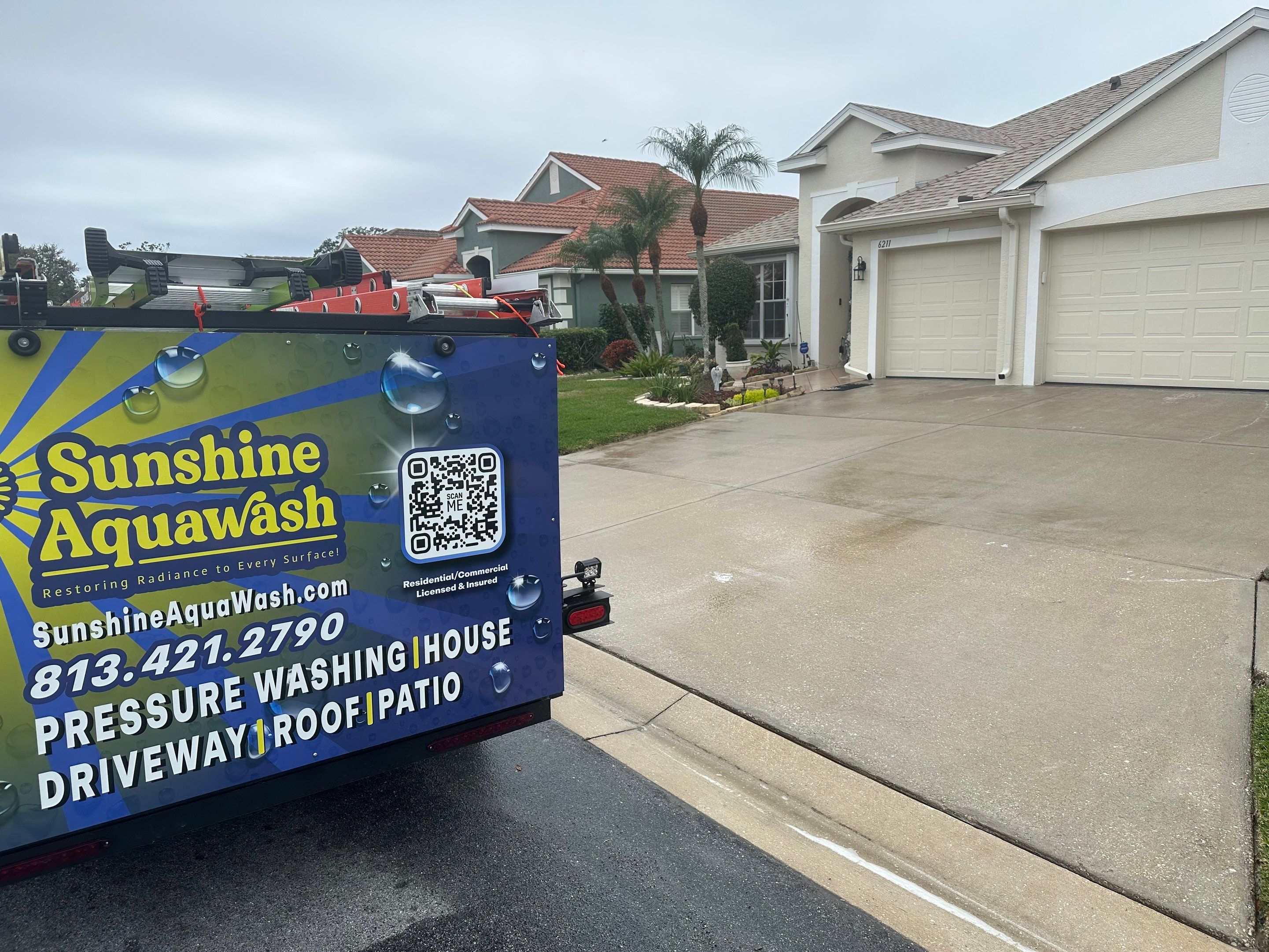 Driveway Cleaning and Rust Treatment - Fairways at Imperial Lakes, Palmetto, FL | Sunshine AquaWash by Sunshine AquaWash