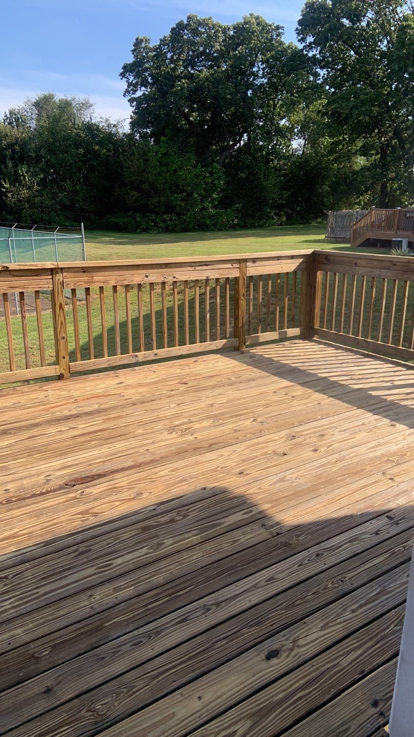 Deck Refinishing using Powerwasher by A1 NERDY HOMES LLC