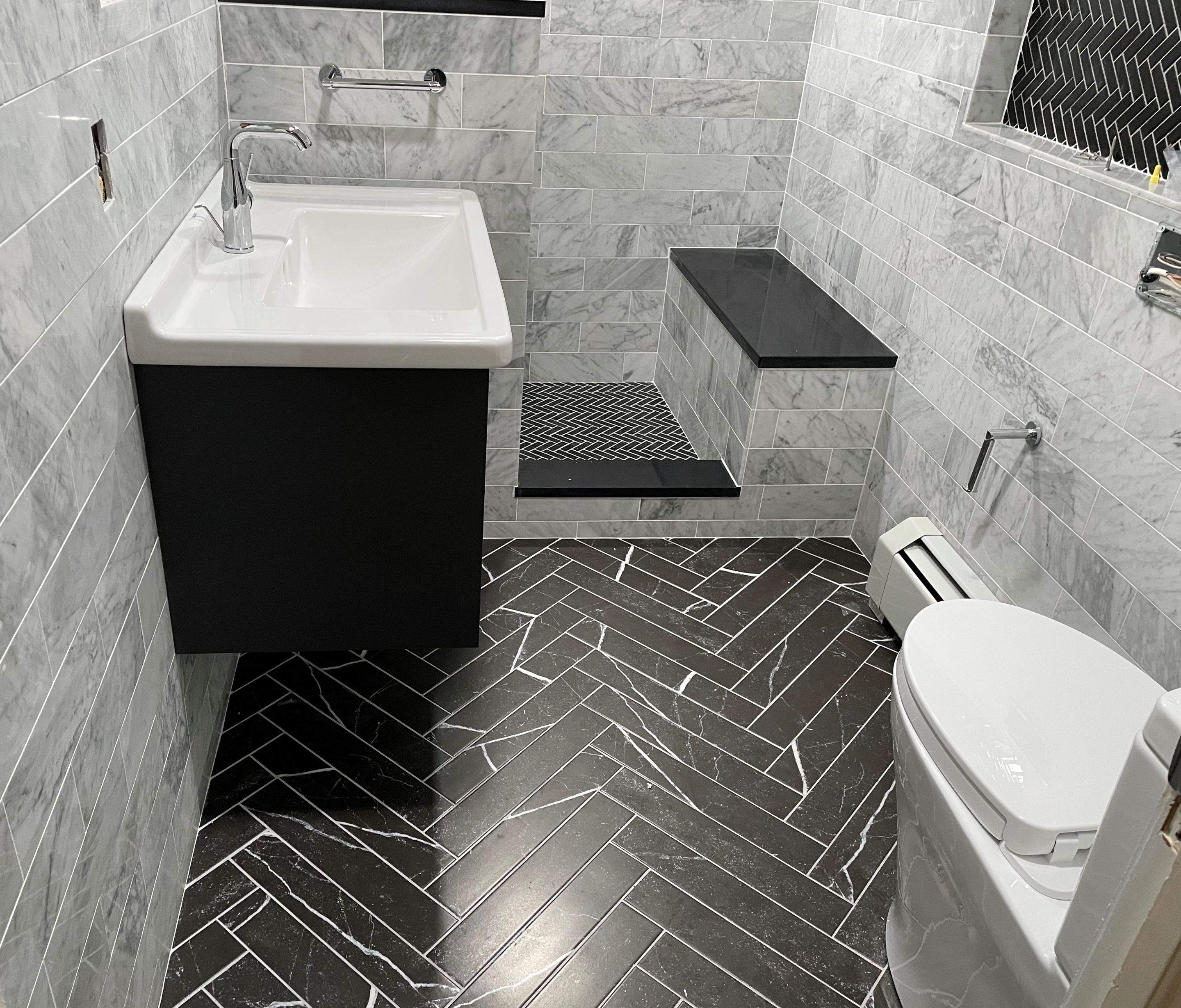 Bathroom Remodel using Tile by Home Concepts Construction