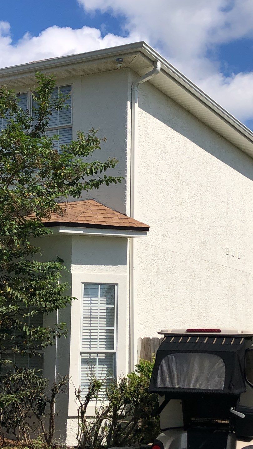 Seamless Gutter Installation using White K-Style Gutters by Gutter Professors
