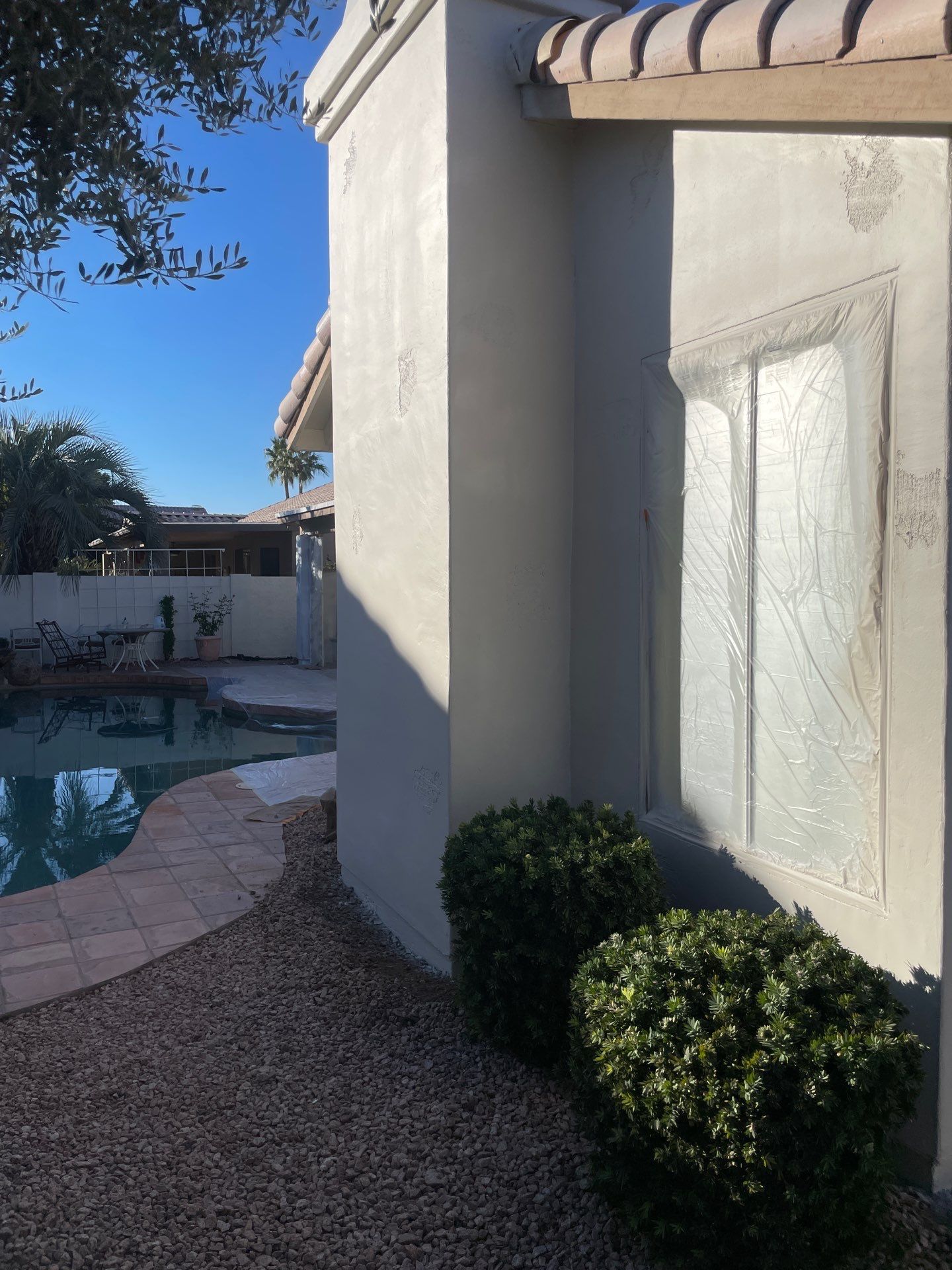 Gazzo - A Beautiful Home Exterior Transformation in Scottsdale, AZ with C&M Primer and Sherwin Williams Paints by Double G Painting Contractors, LLC