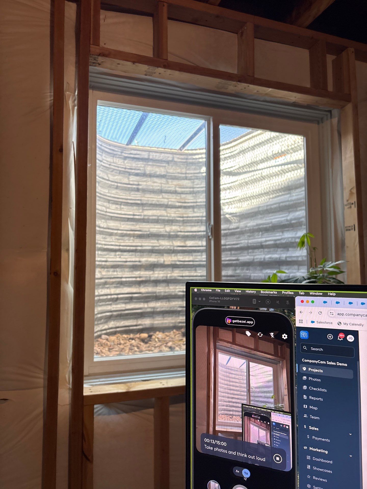 Basement Egress Window and Interior Wall Framing in Wellington by CompanyCam Sales Demo