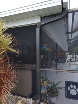 3x4 Downspouts Bronze Installation in Cape Coral FL