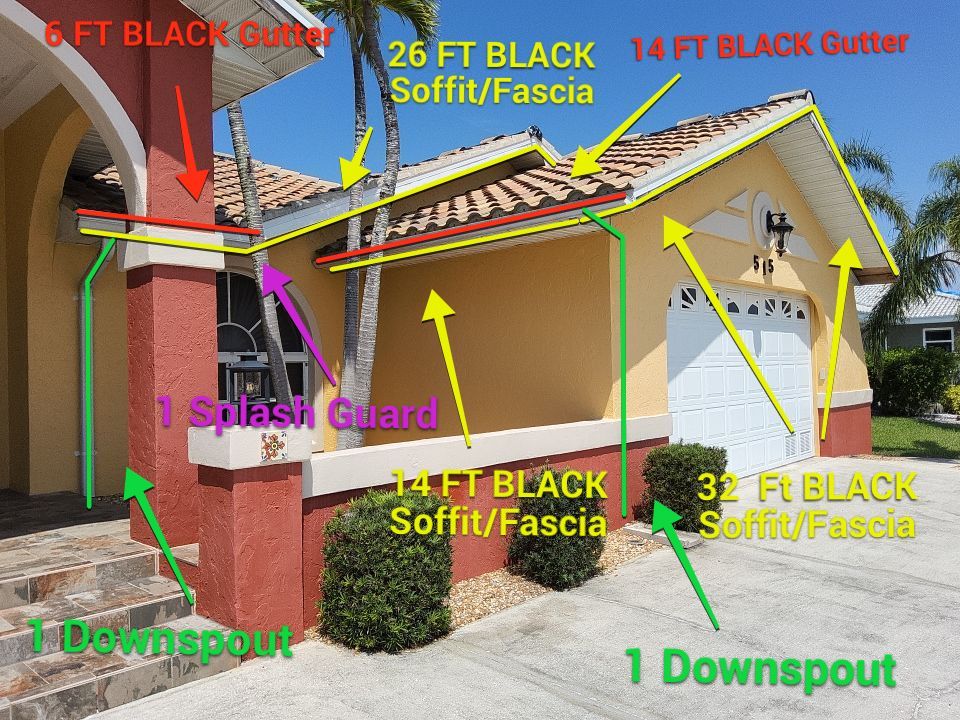 Total Black Gutters and Soffit & Fascia Installation in Punta Gorda FL by Gutter Professors