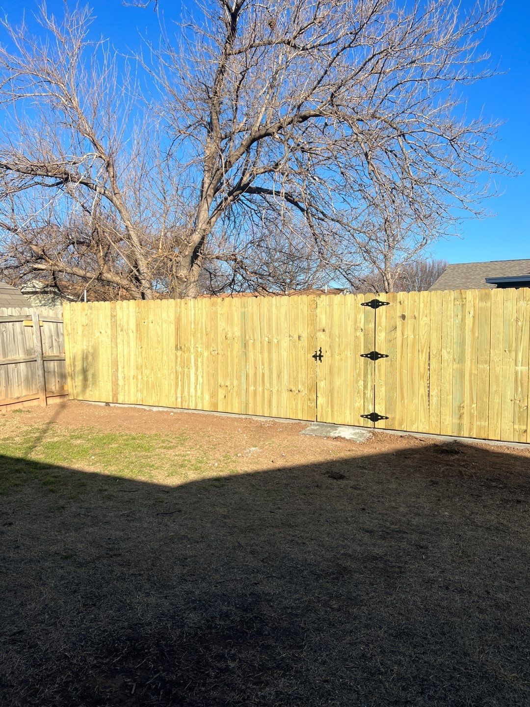 Fence , Concrete Pads , and Tree Removal by Clays Services Inc