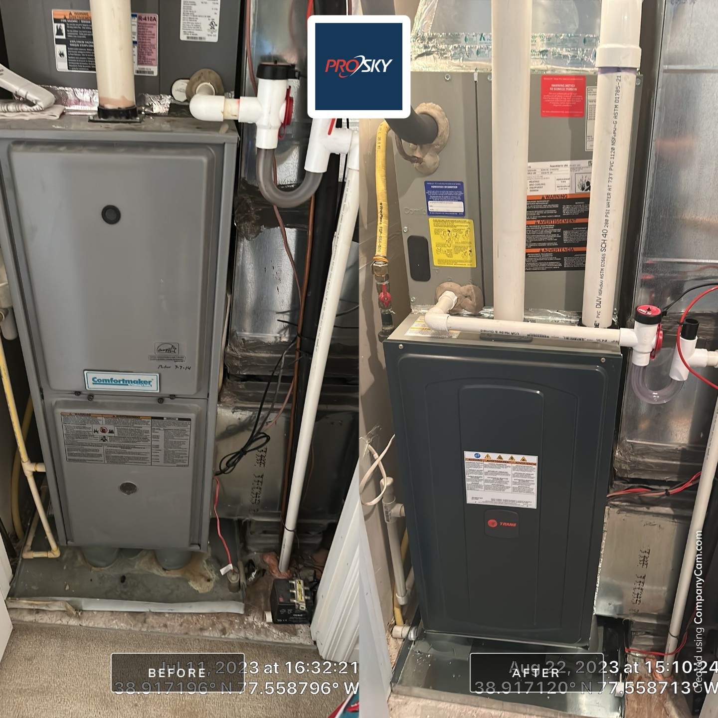 Central Air Conditioning Installation using Trane by Pro Sky Services