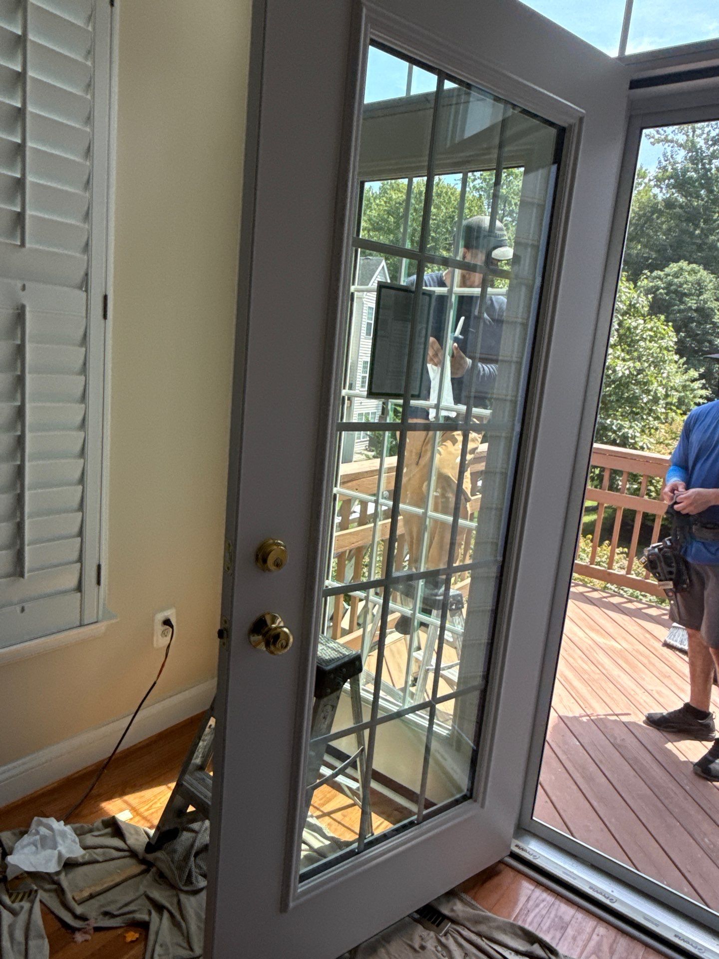 Hinged Patio door replacement by Window Depot of Annapolis