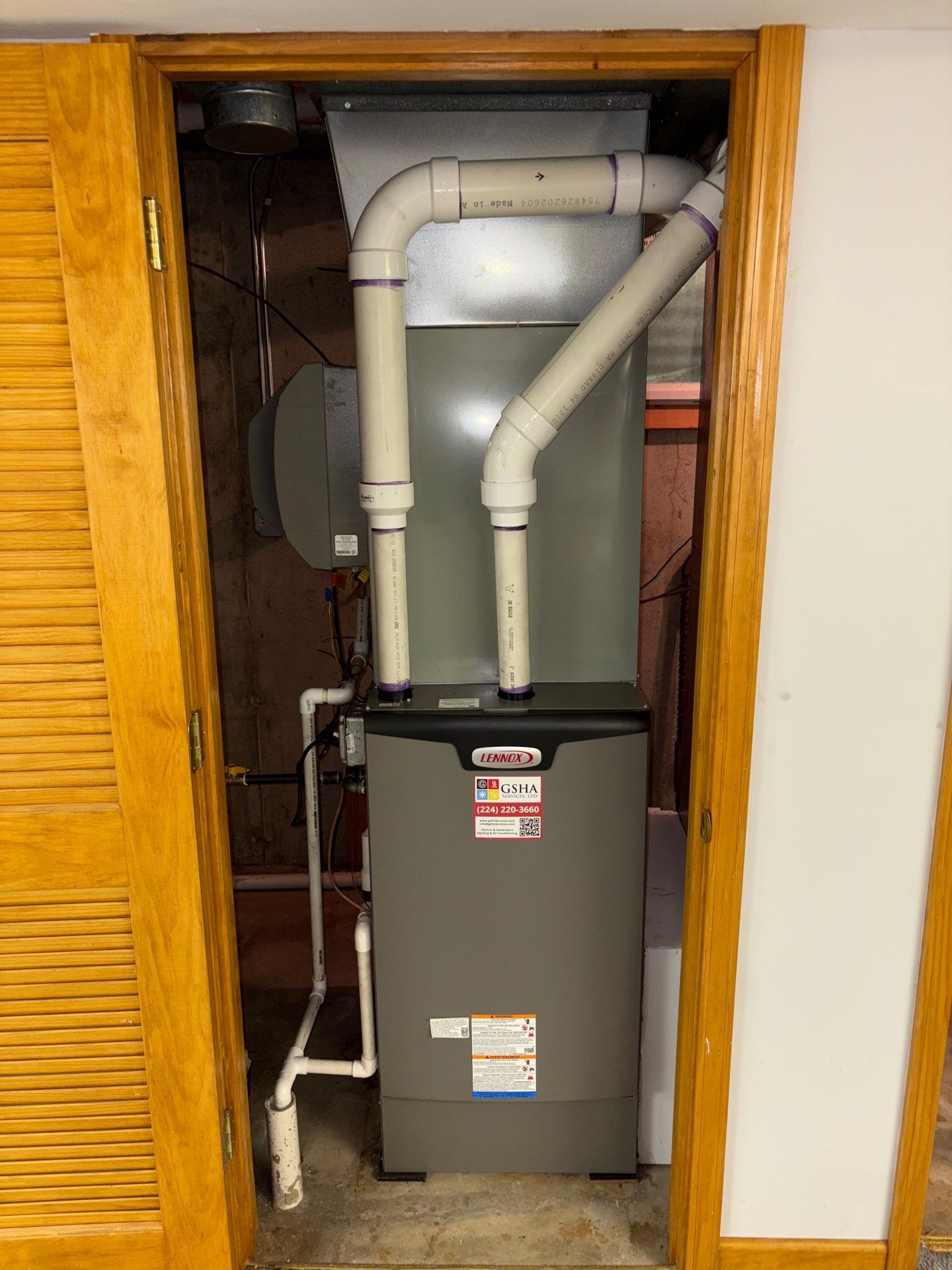 Lennox El297V Furnace installed in Downers Grove by GSHA Services LTD