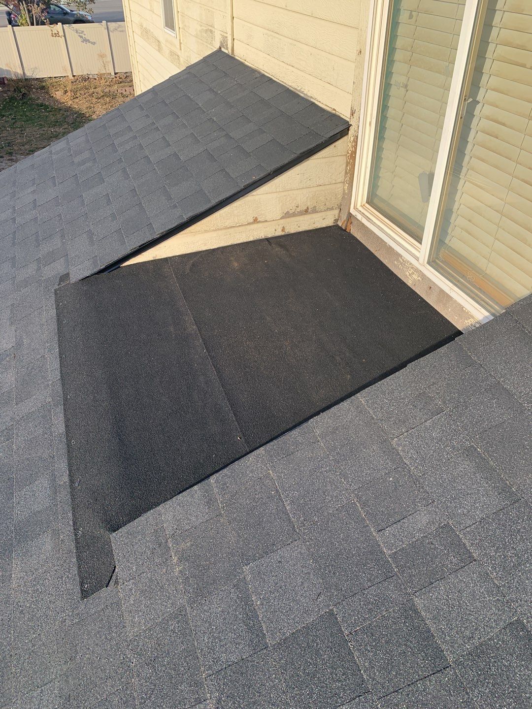 Meridian two story roof installation using Owens Corning Onyx Black by ID Roofing LLC