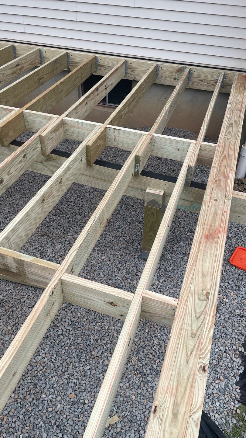 New Deck with A-Frame Style Roof by deck guardian