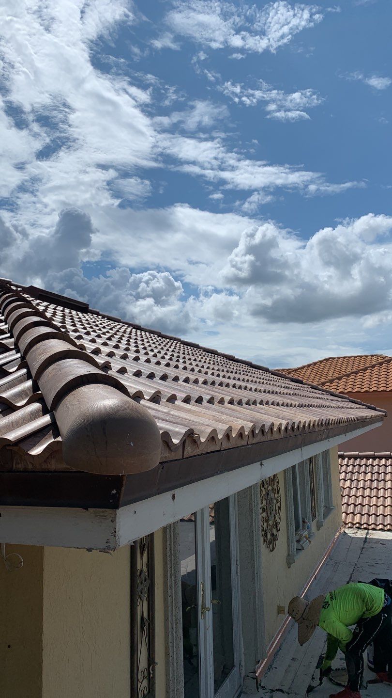 Residential Roofing Installation using Brava Spanish Tile in Mocha Sand by International Roofing