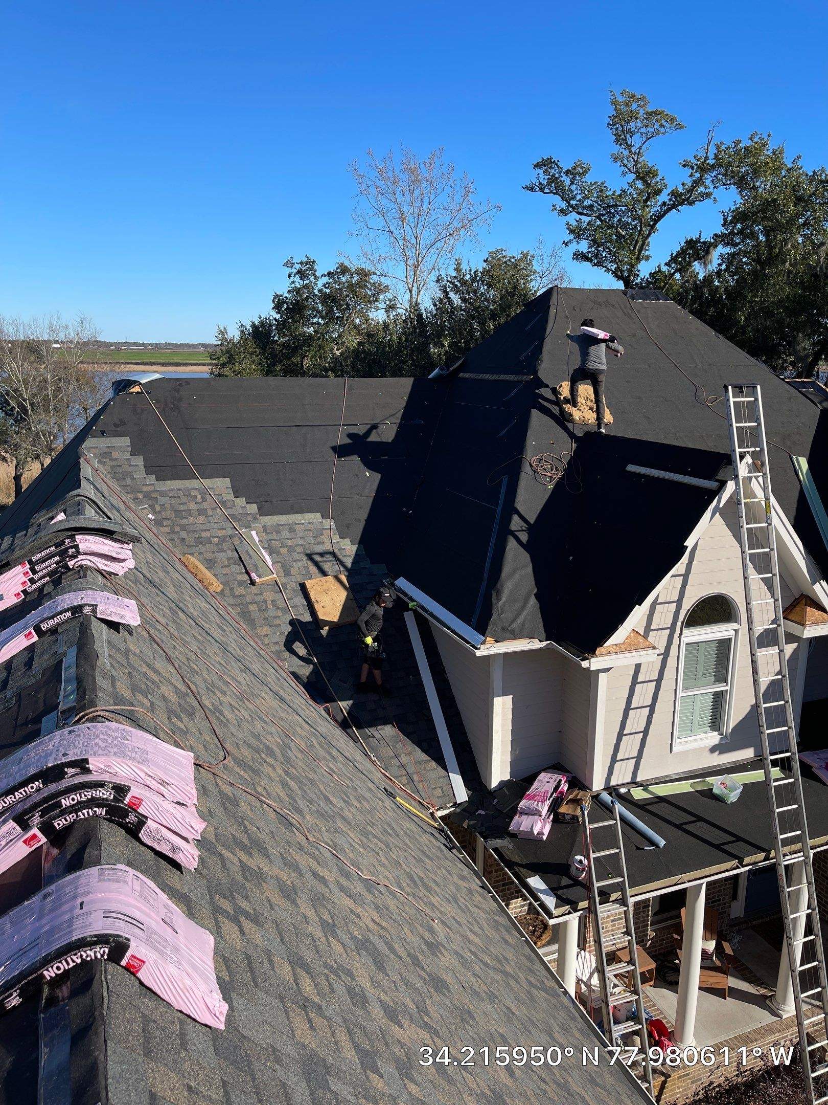 Insurance Claim Storm Damage Restoration with Skylight Replacement in Leland, NC by RGR Construction and Roofing, LLC