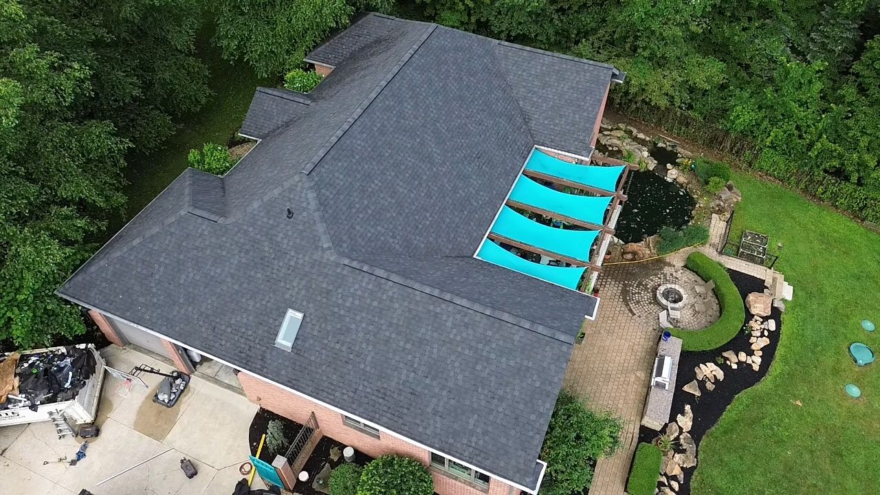 Atlas Pinnacle, Color, Black Shadow, Drip Edge, Color, Royal Brown by Eagle Eye Roofing