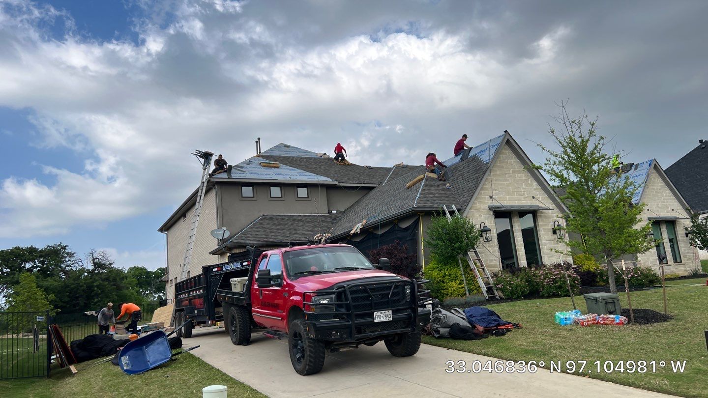 Insurance Claim Roof and Gutters using Certainteed Landmark Weathered Wood by Tex-Line Roofing