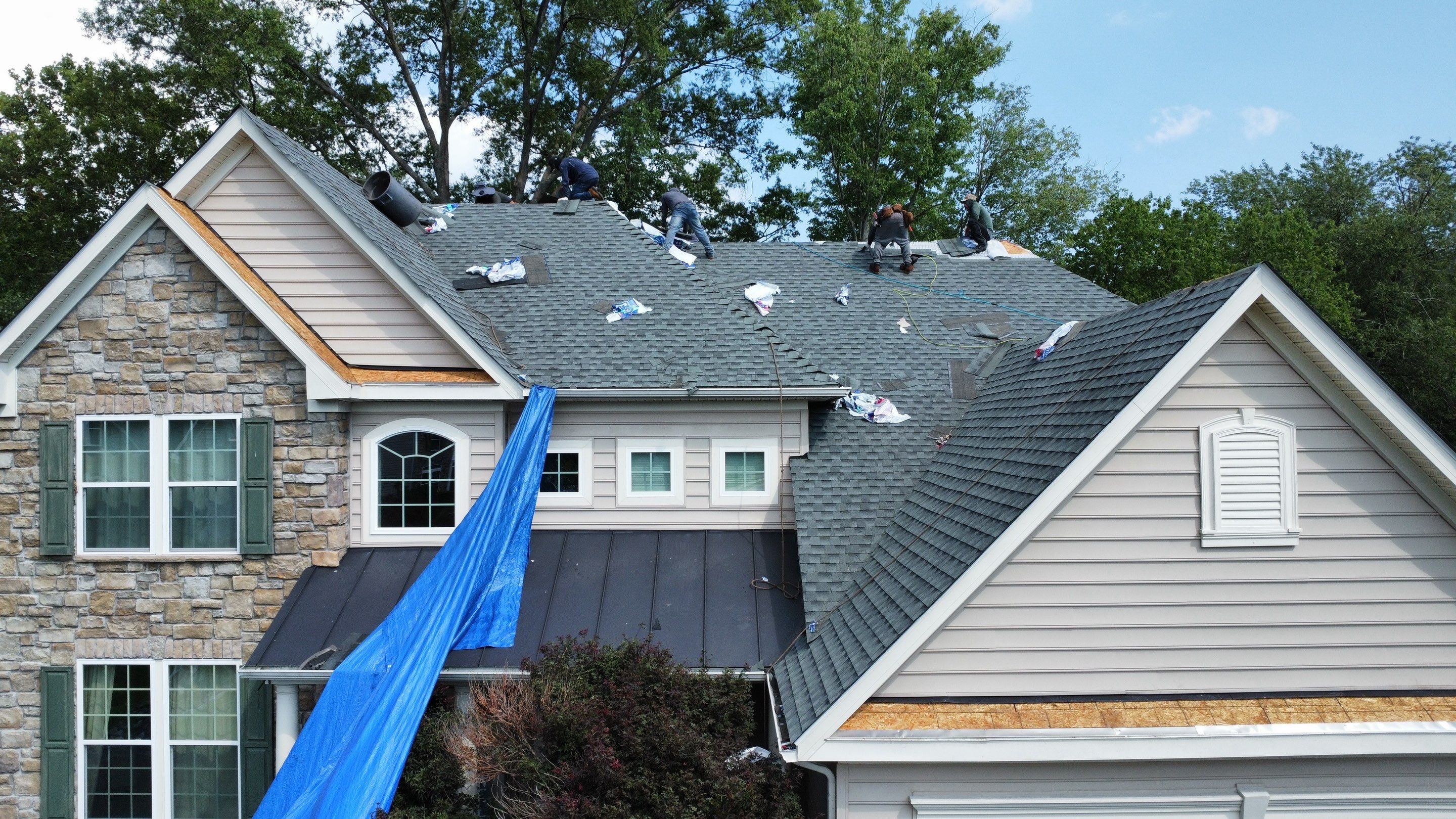 Roof Replacement Project in Alexandria by USA Storm Roofing and Construction Group