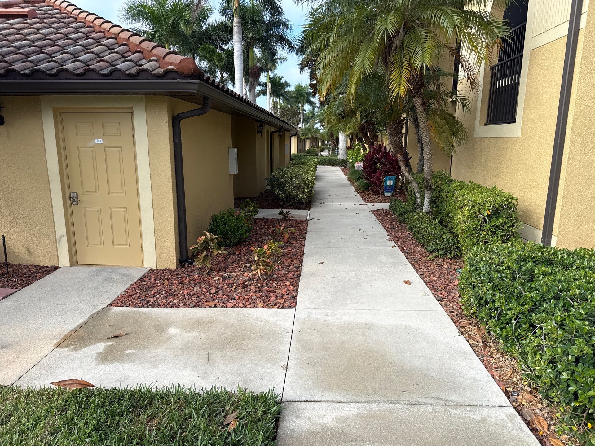 HOA Condo Concrete Driveway & Sidewalk Cleaning – River Strand Community, Bradenton, FL by Sunshine AquaWash